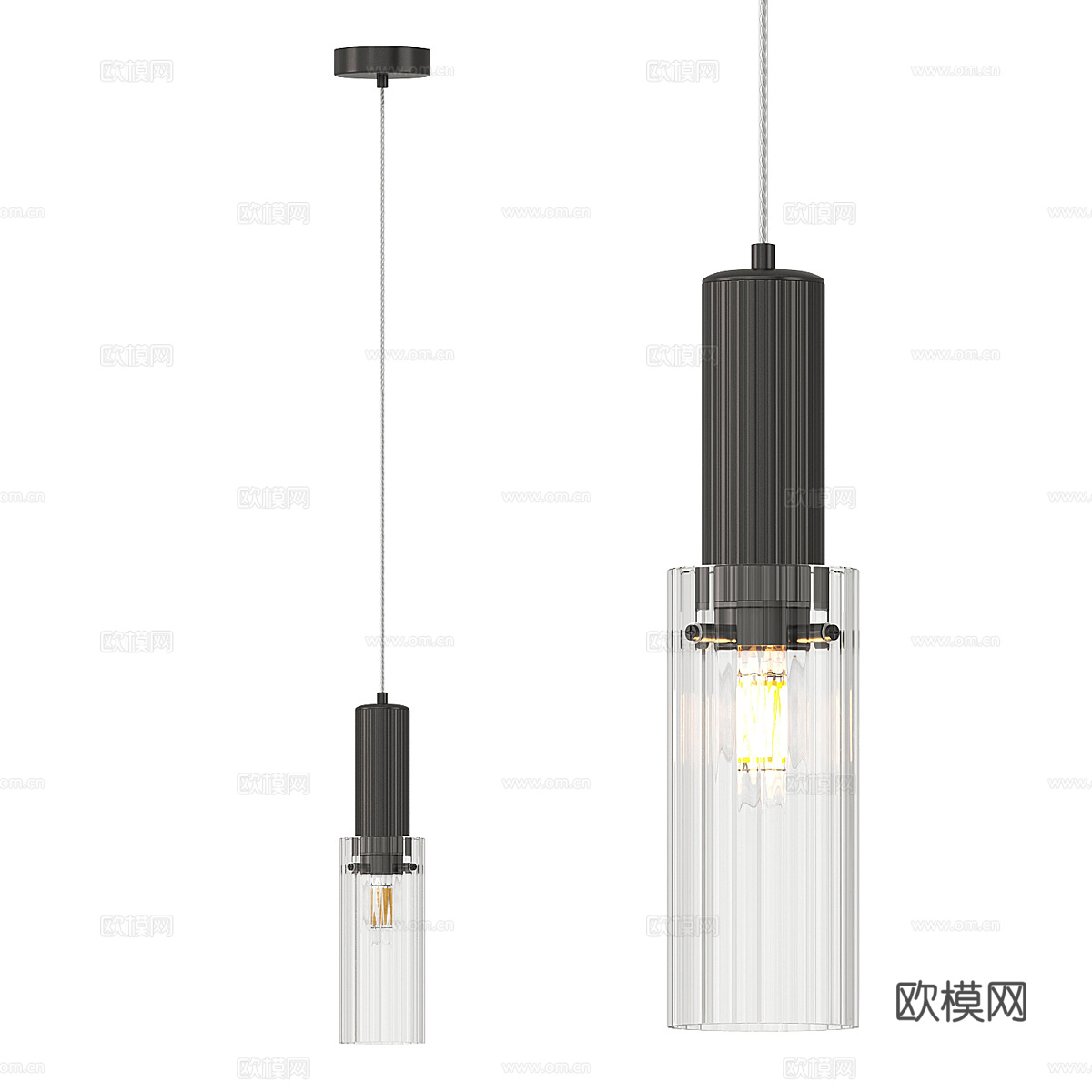 现代简约吊灯 吊灯 简约吊灯 餐厅吊灯 客厅吊灯 玻璃吊灯3d模型