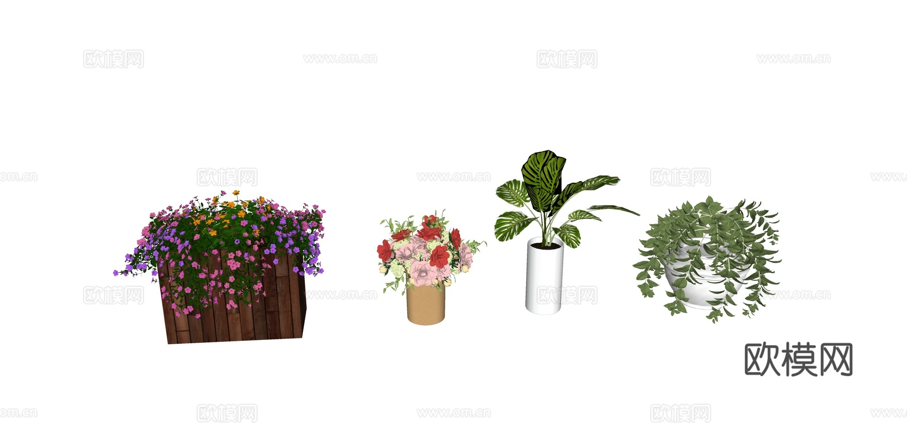 植物 盆栽su模型