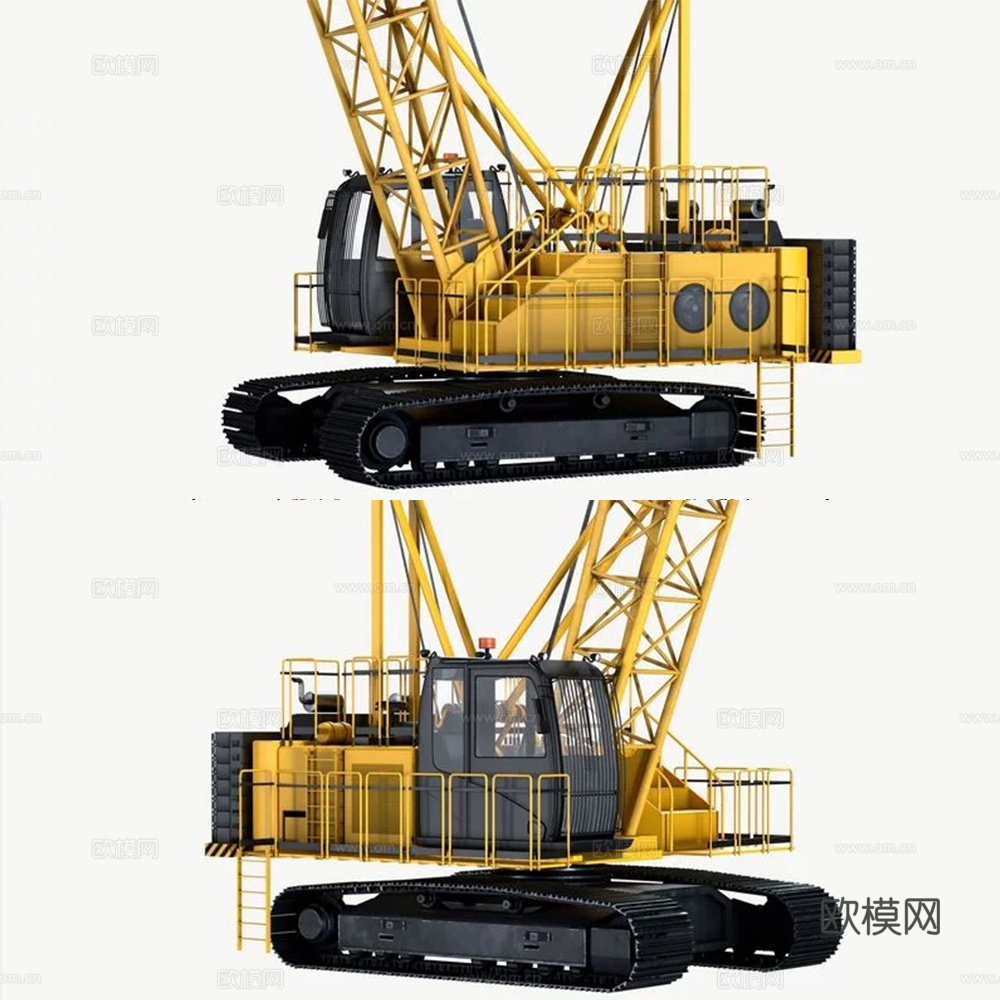 吊车 工程车3d模型