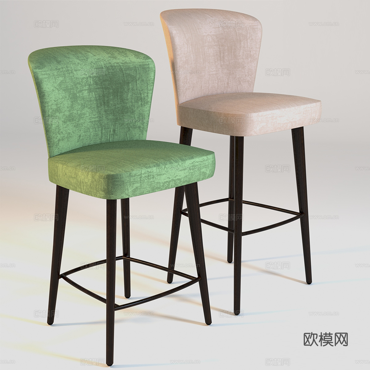 Minotti ASTON 高脚凳3d模型