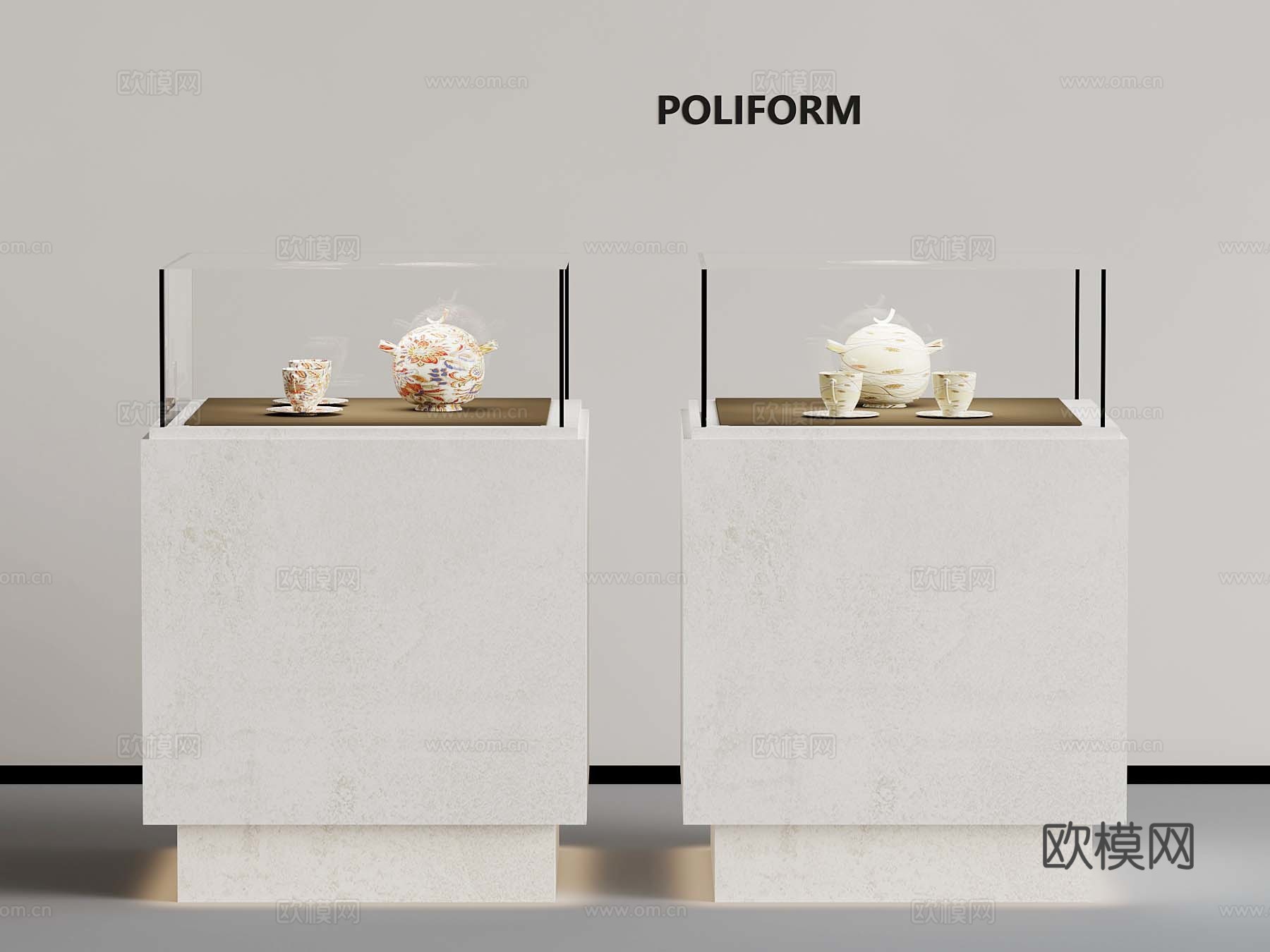 其他柜子 现代展台展柜3d模型