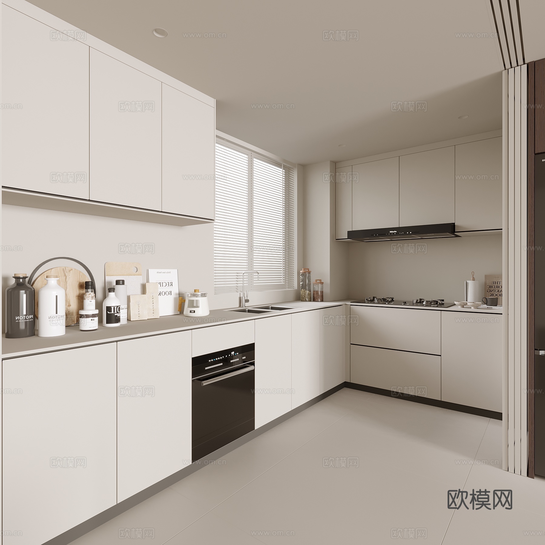 现代厨房 抽油烟机3d模型