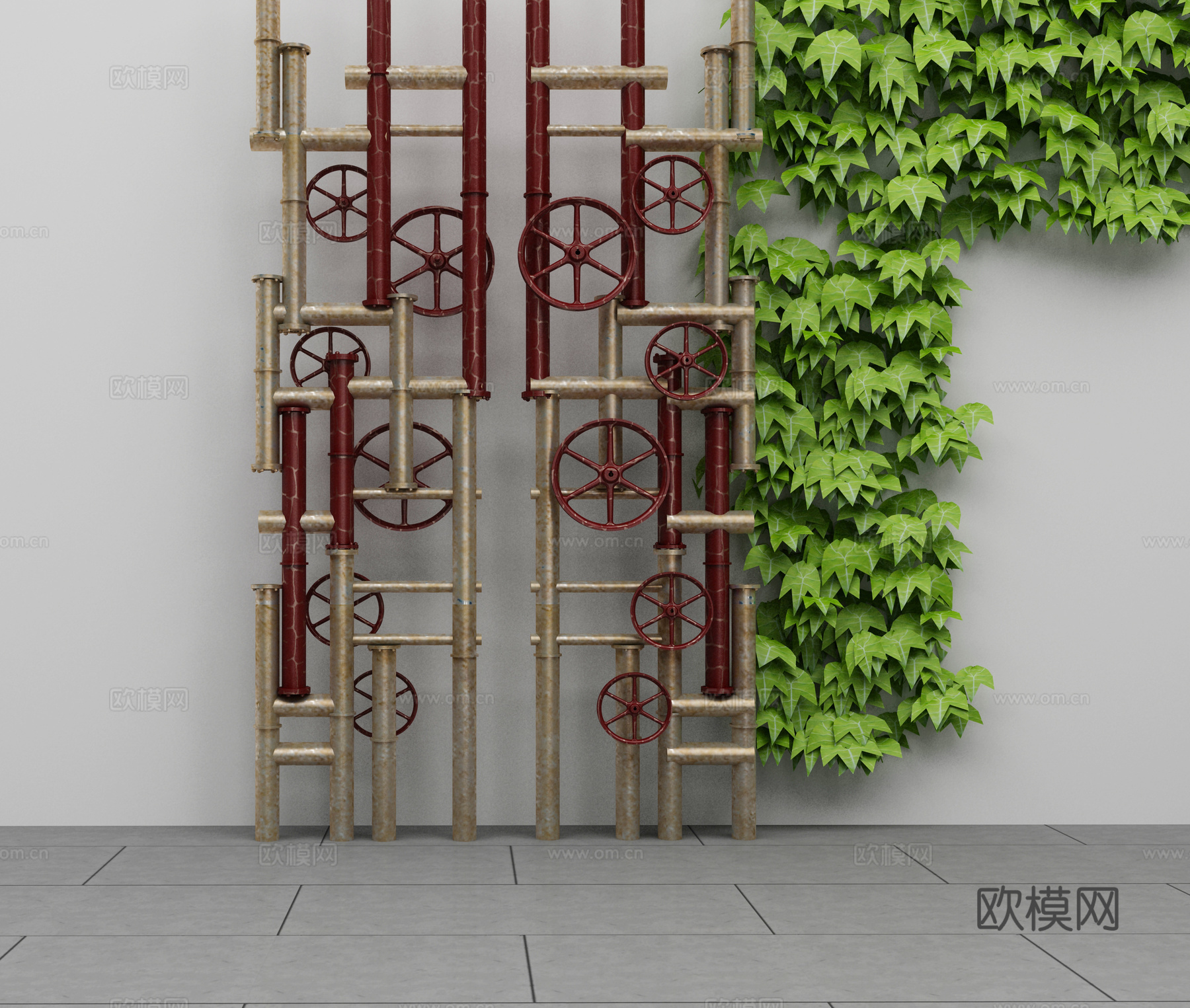 loft钢管摆件隔断3d模型