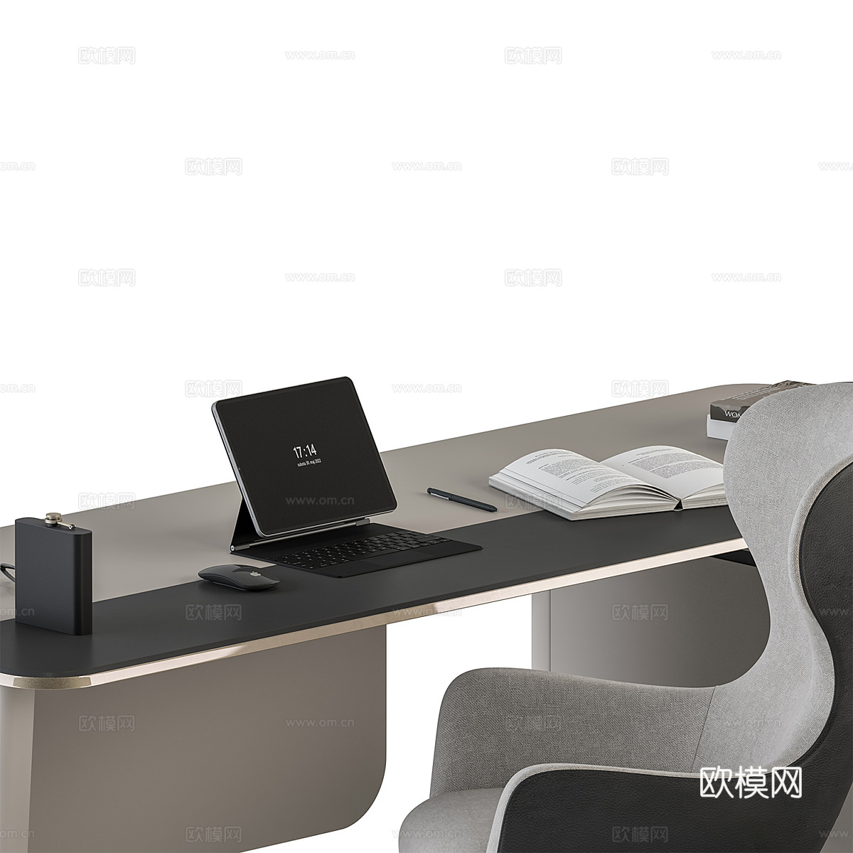 现代意式办公桌椅 办公家具3d模型