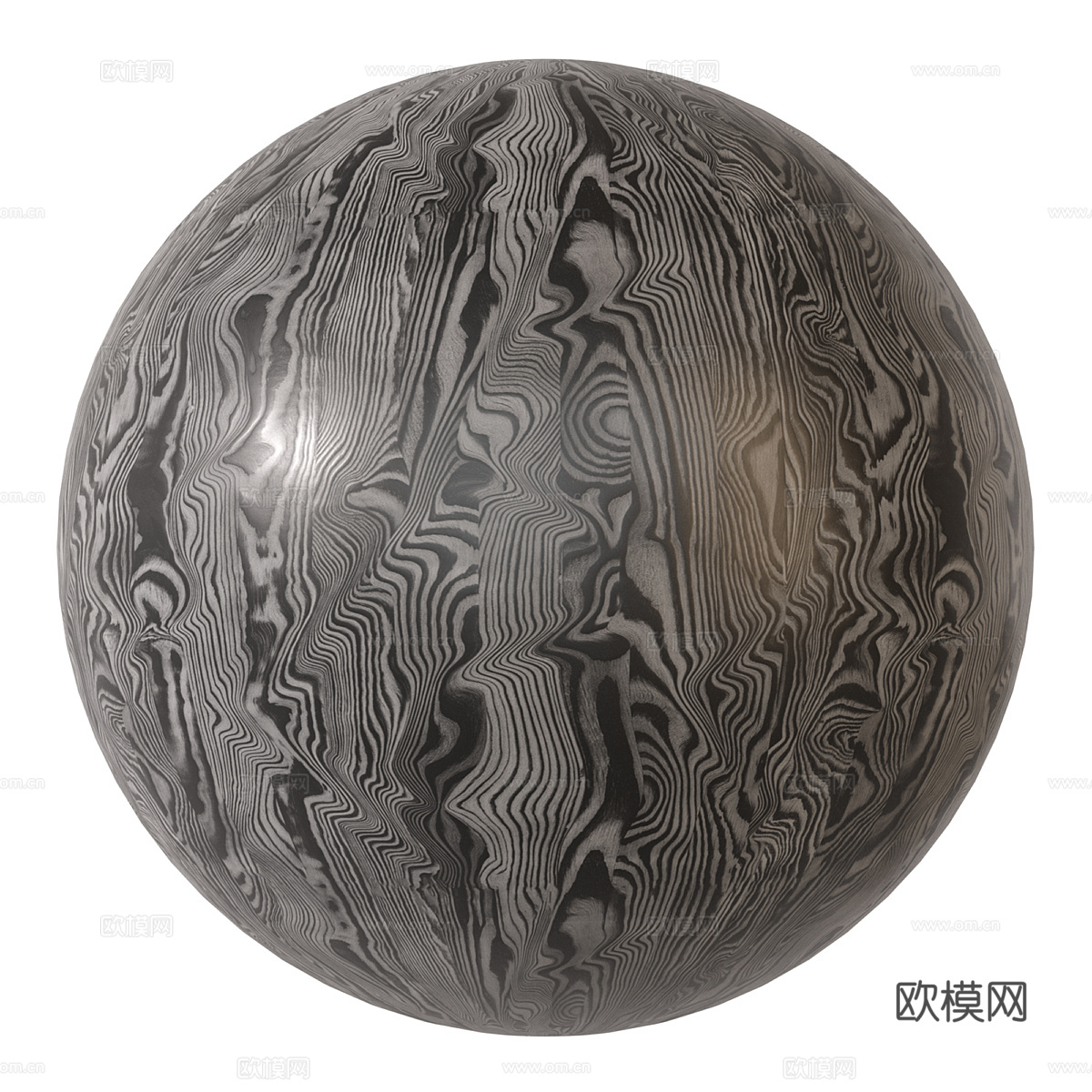 现代意式木纹 木饰面3d模型