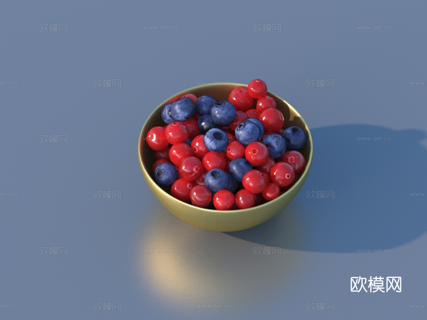 蓝莓 水果 新鲜水果 树莓 木莓 红莓3d模型