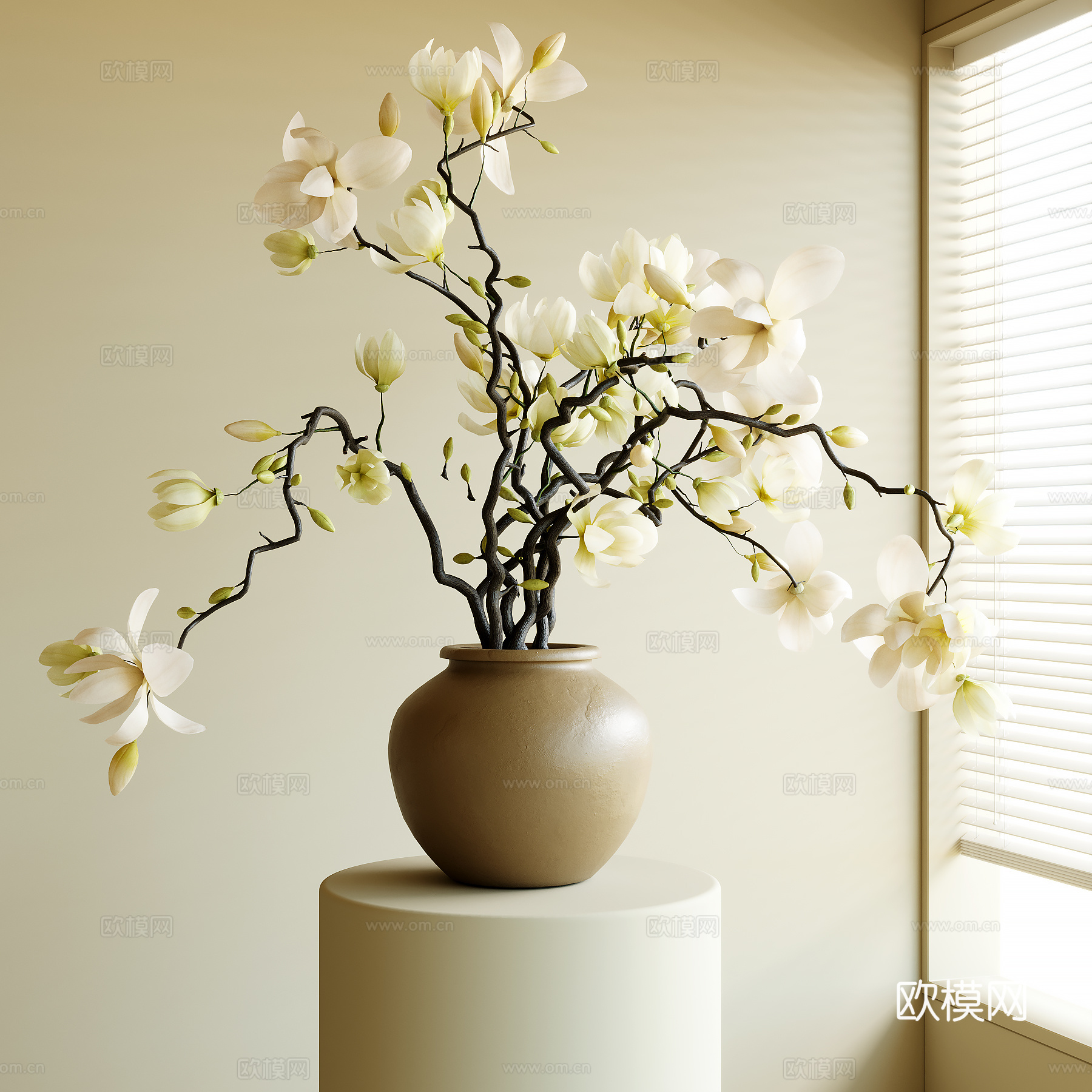 现代花瓶花艺3d模型