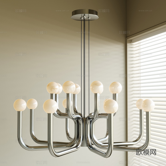 現(xiàn)代金屬吊燈3d模型下載