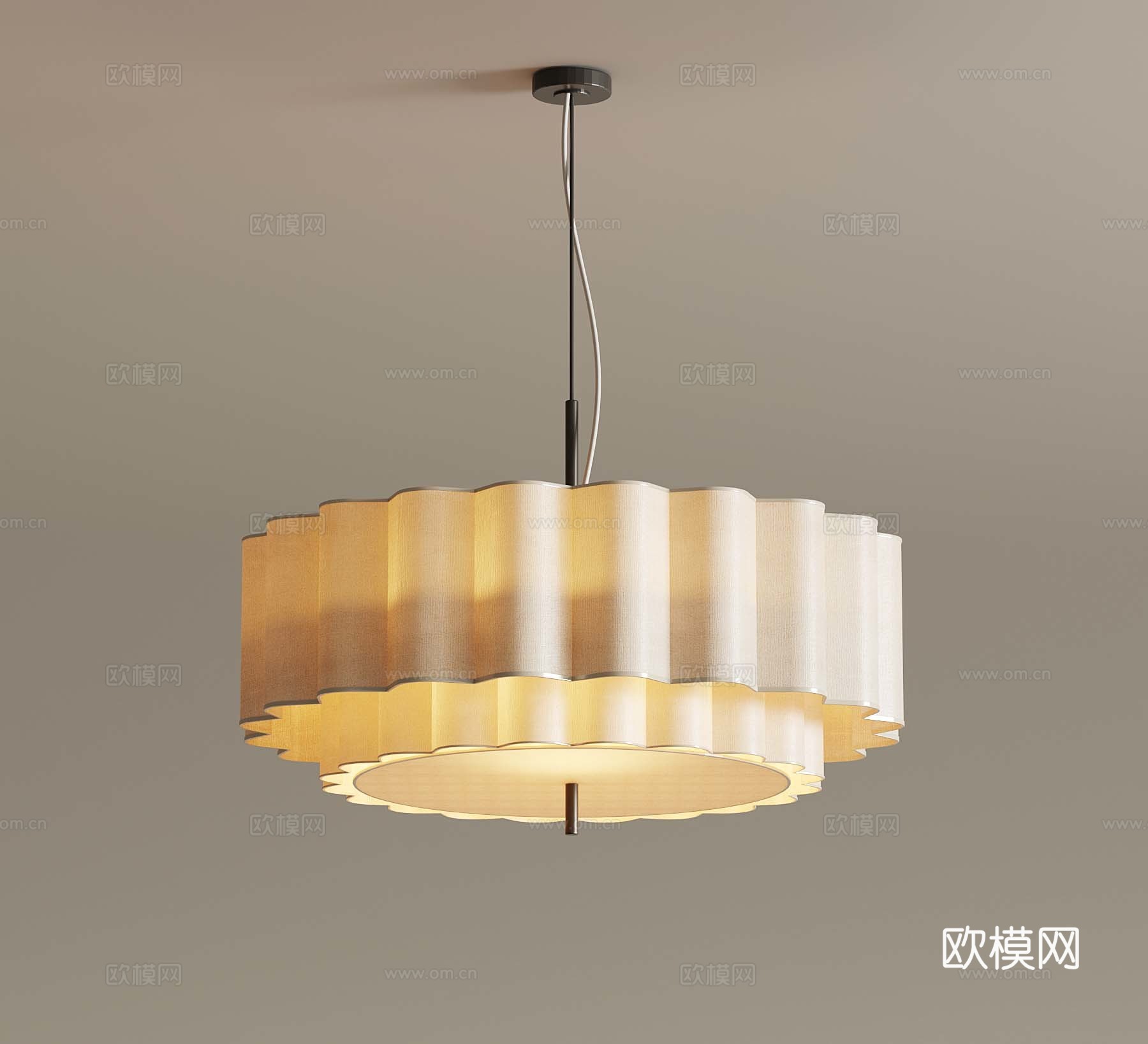 侘寂风吊灯3d模型下载