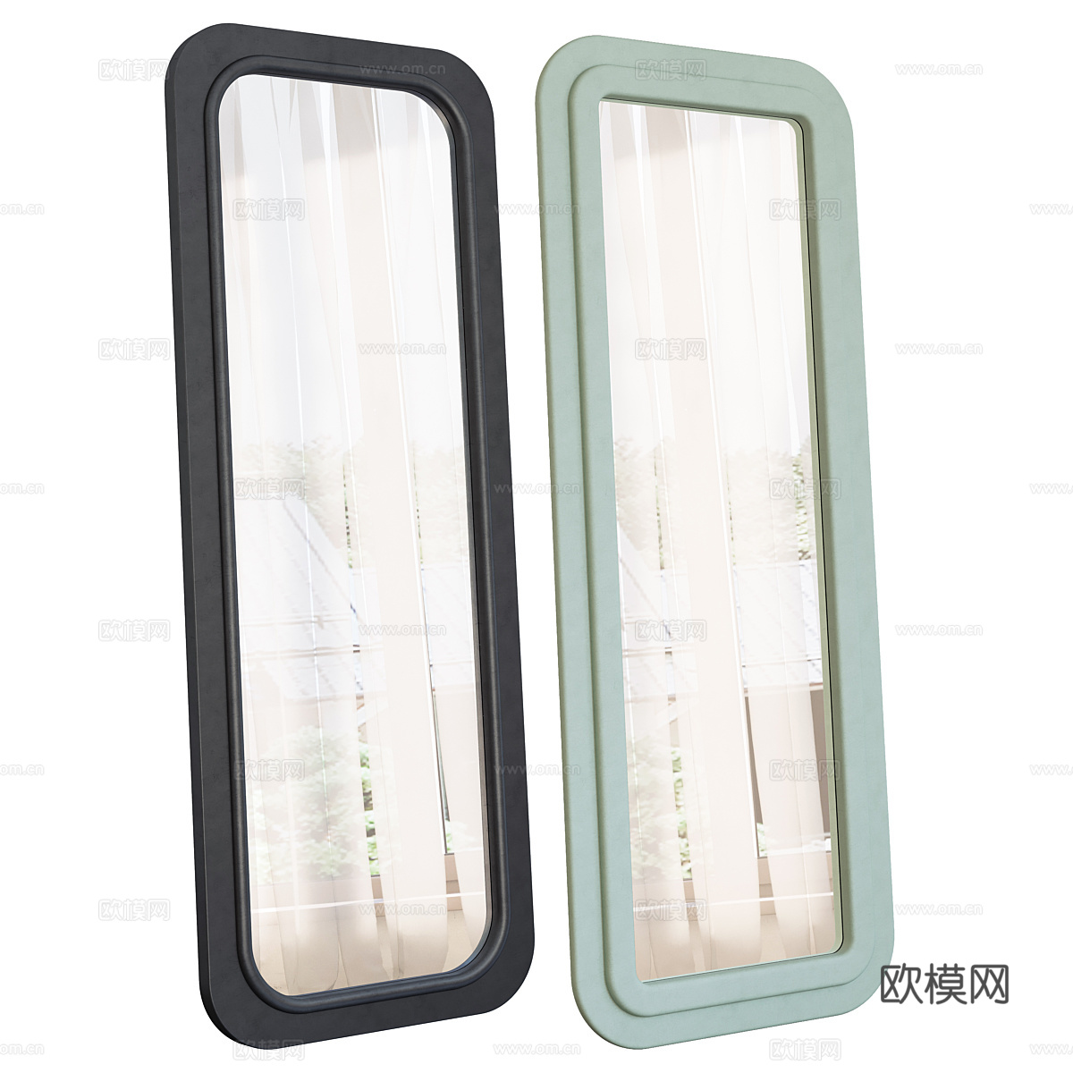 现代北欧装饰镜子3d模型