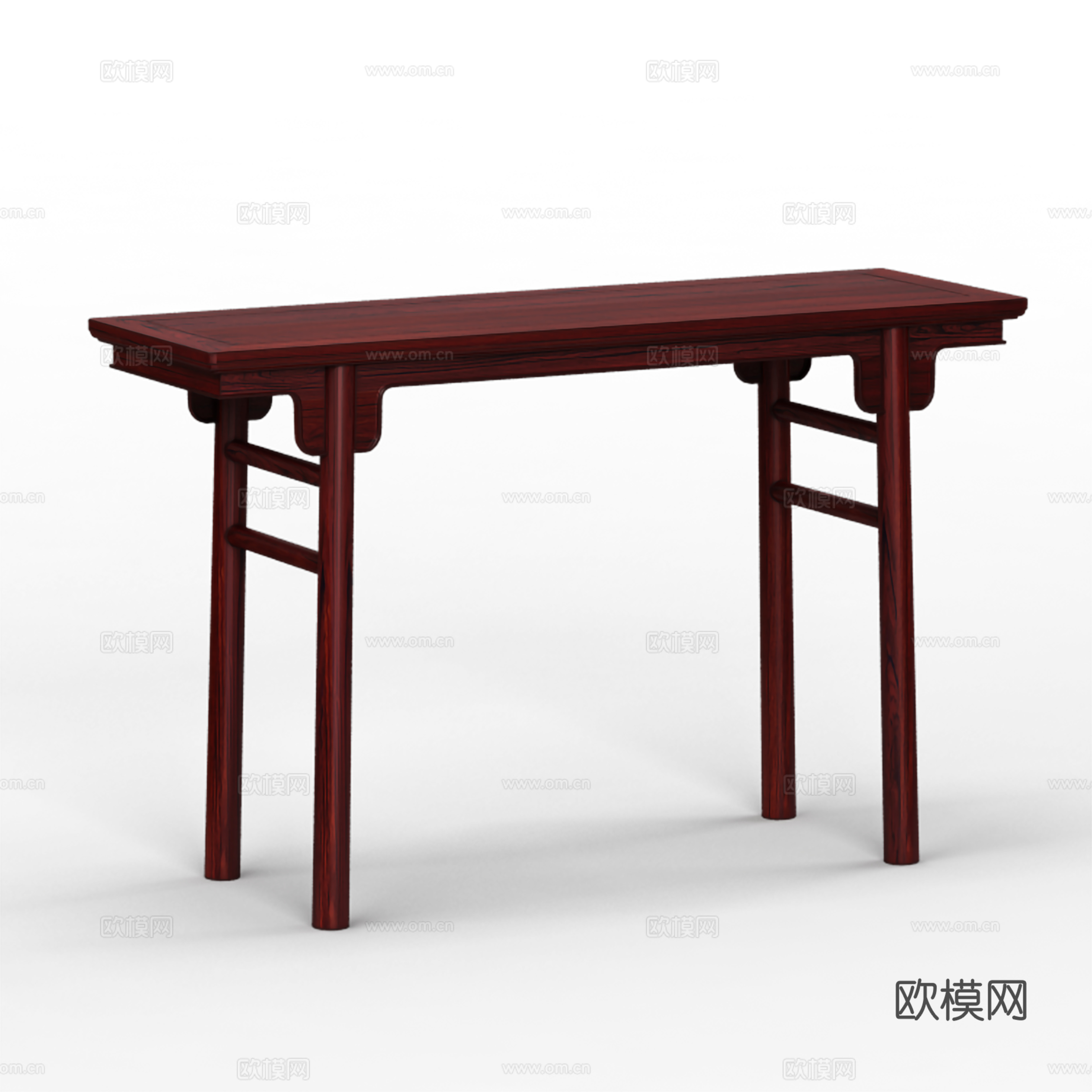 中式条案 平头案 玄关桌 实木红木3d模型