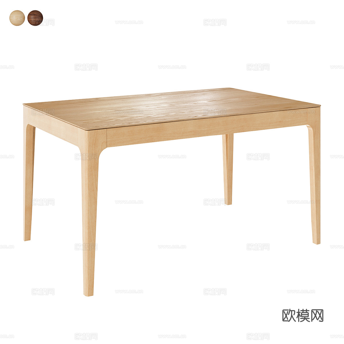 北欧简约餐桌 餐桌 简约餐桌 桌子 木质桌子3d模型