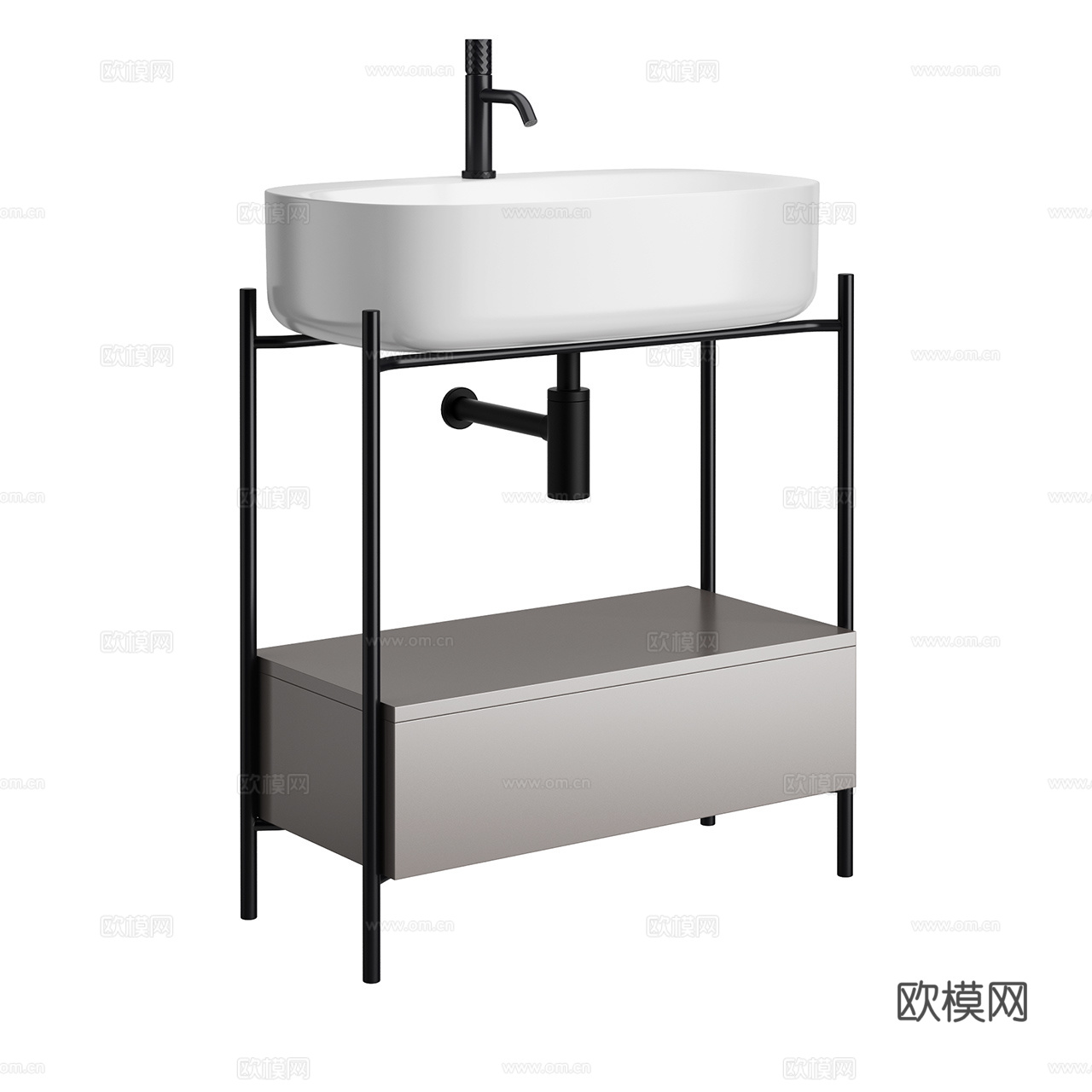 Diva 现代洗手台 洗漱台 洗脸盆 洗手盆 台上盆 水龙头3d模型