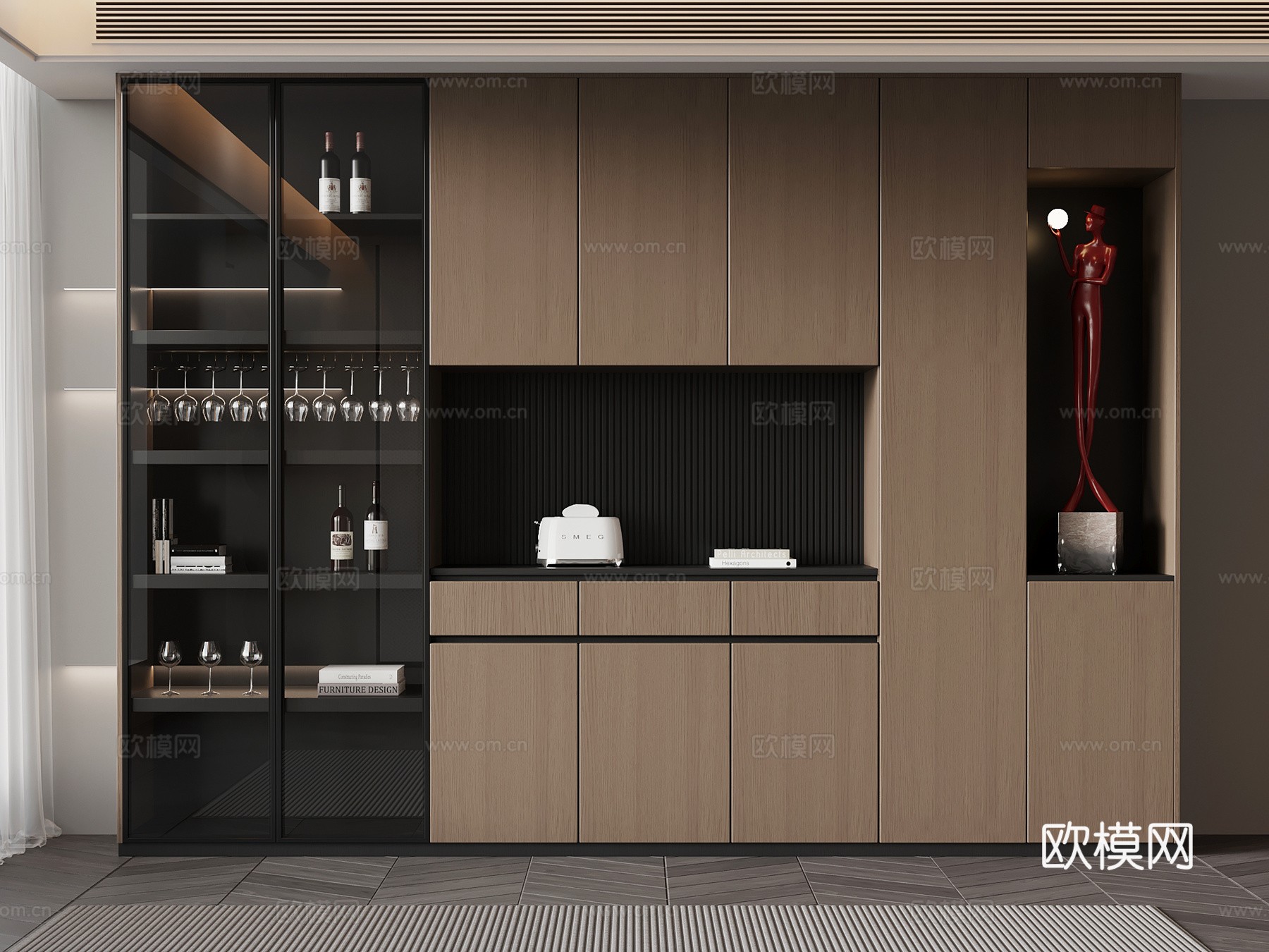 酒柜 现代意式酒柜3d模型