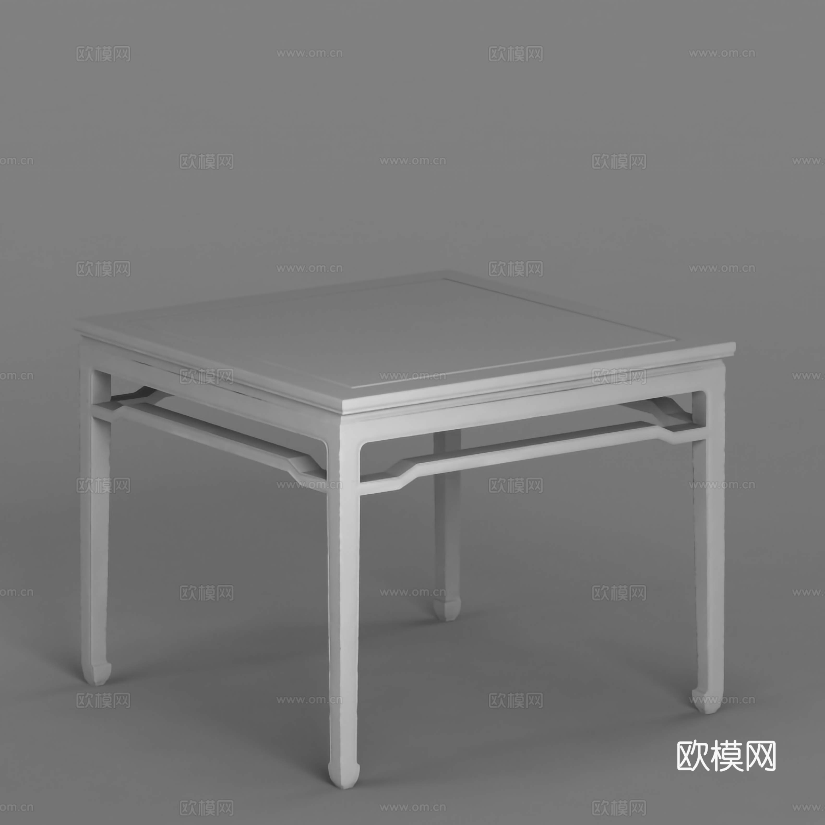 中式方桌 明式餐桌 实木红木3d模型