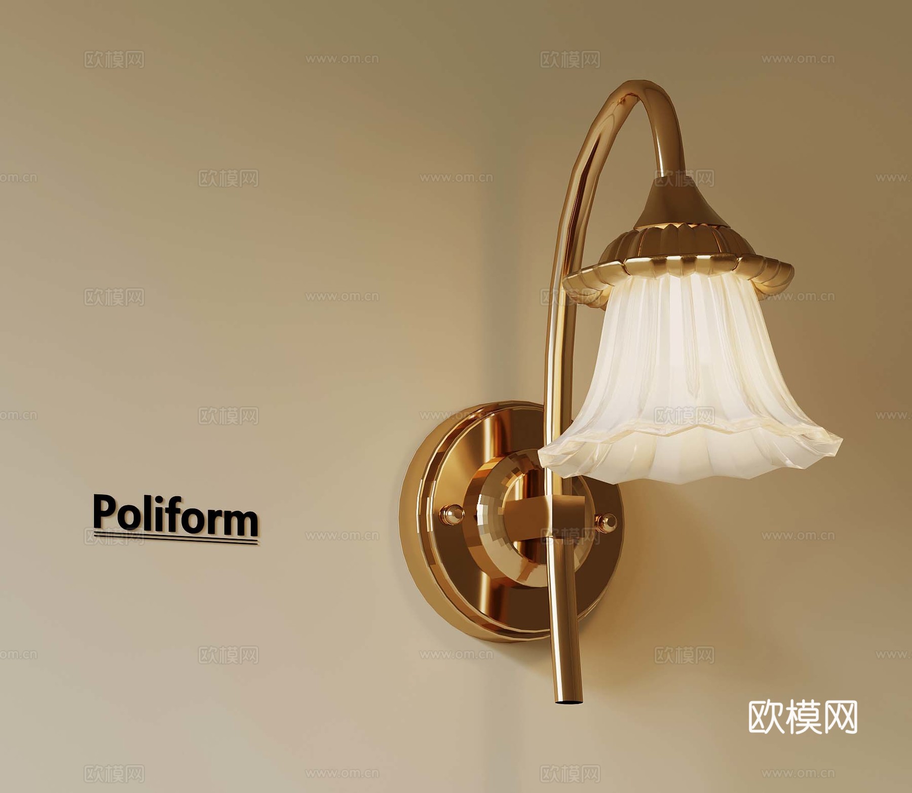 法式复古壁灯su模型