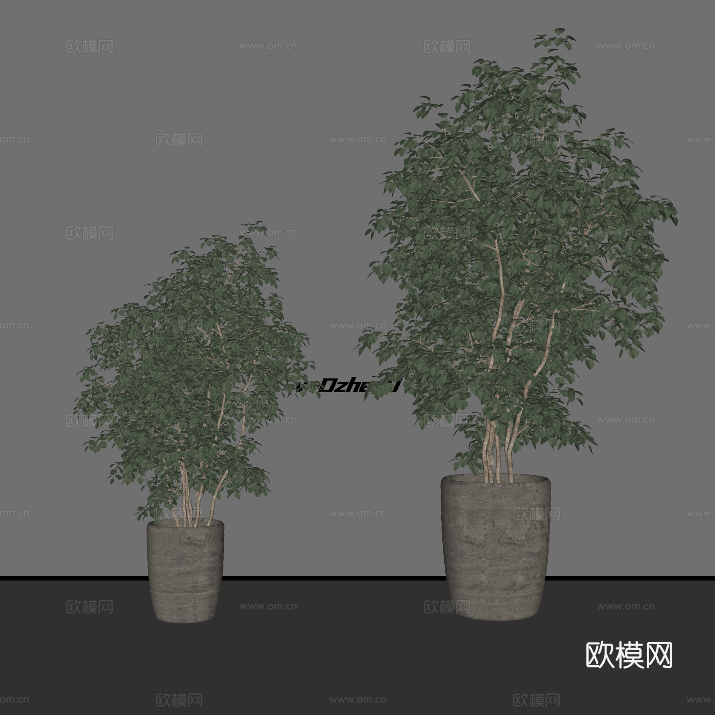 现代绿植盆栽su模型