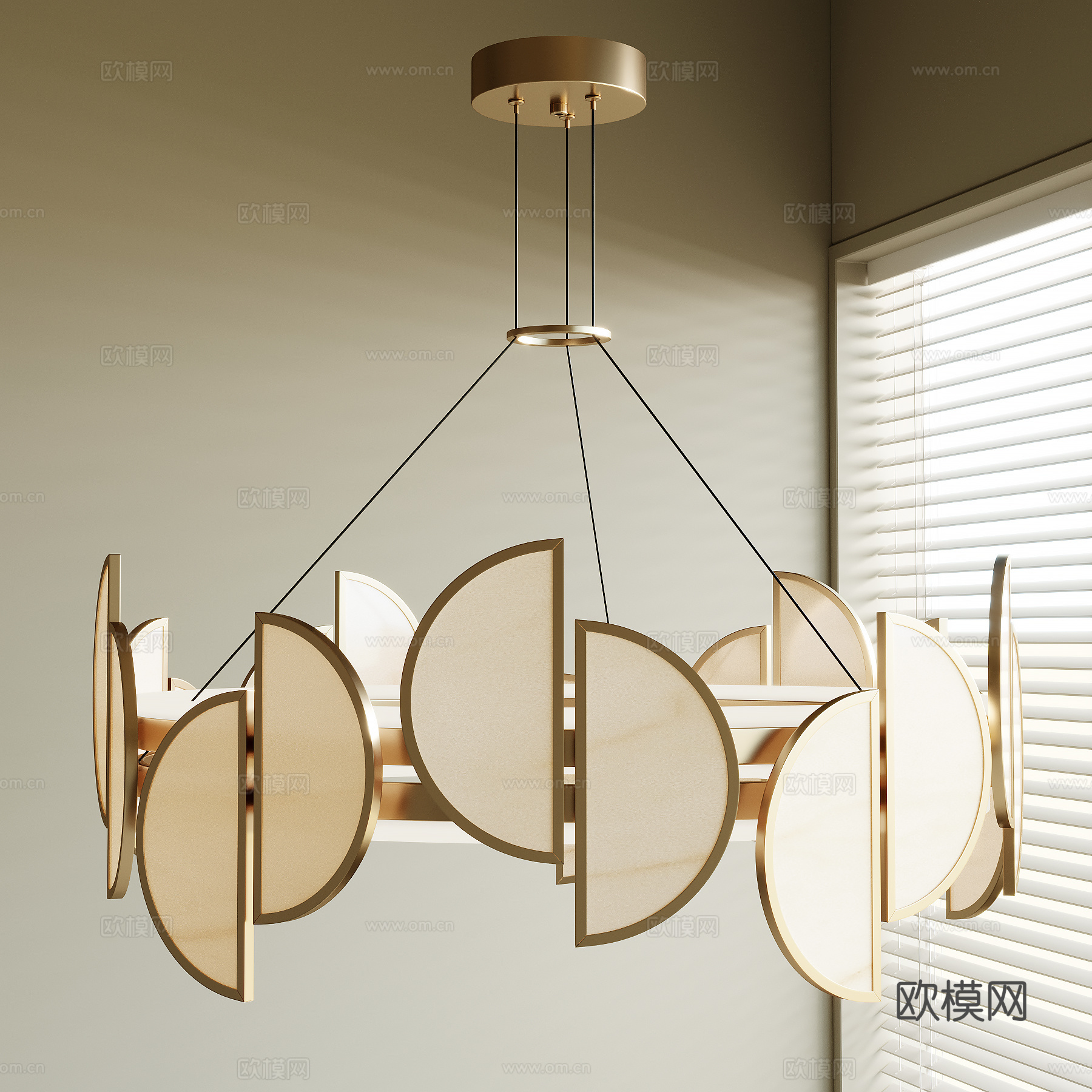 现代吊灯3d模型下载