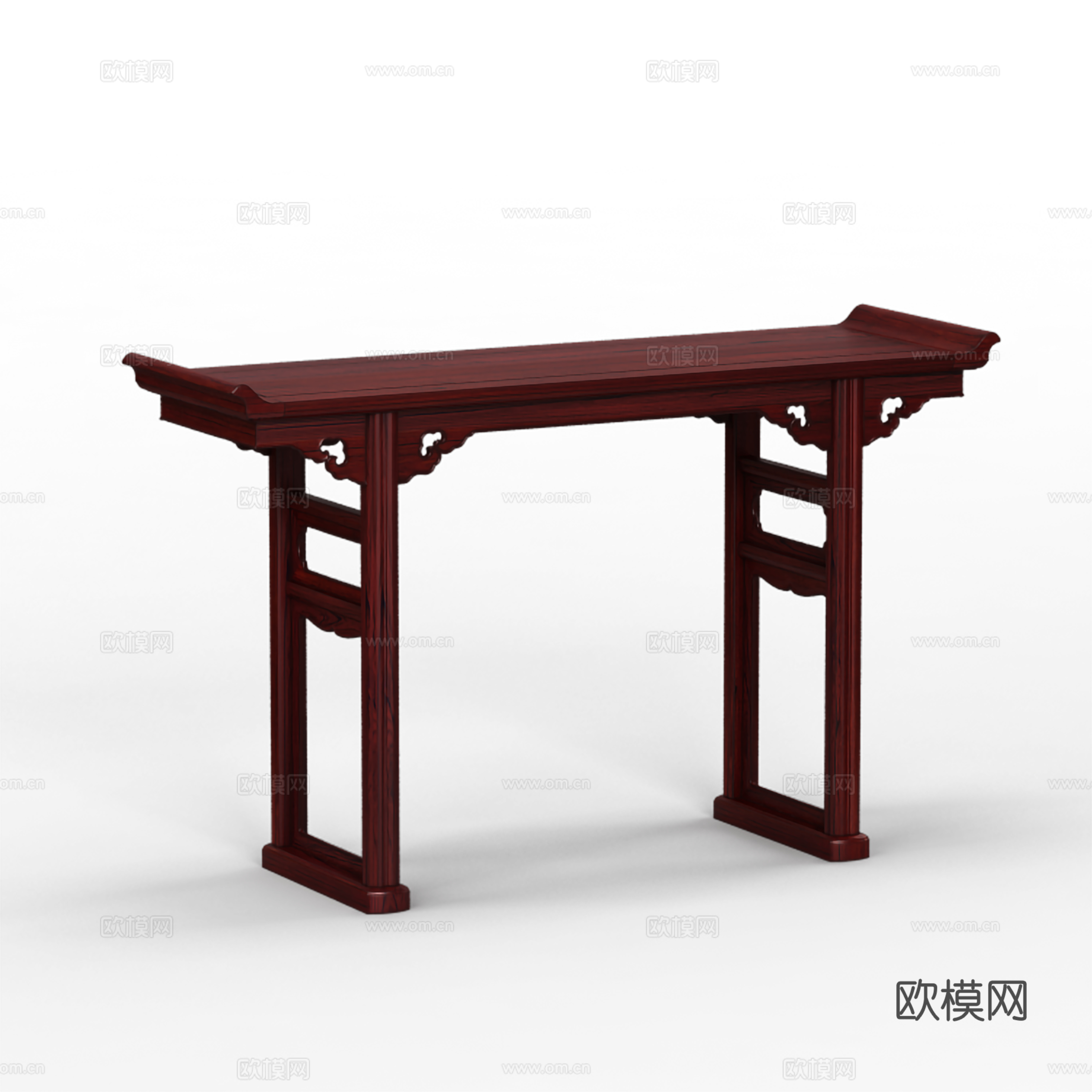 中式条案 供桌 翘头案 实木红木3d模型