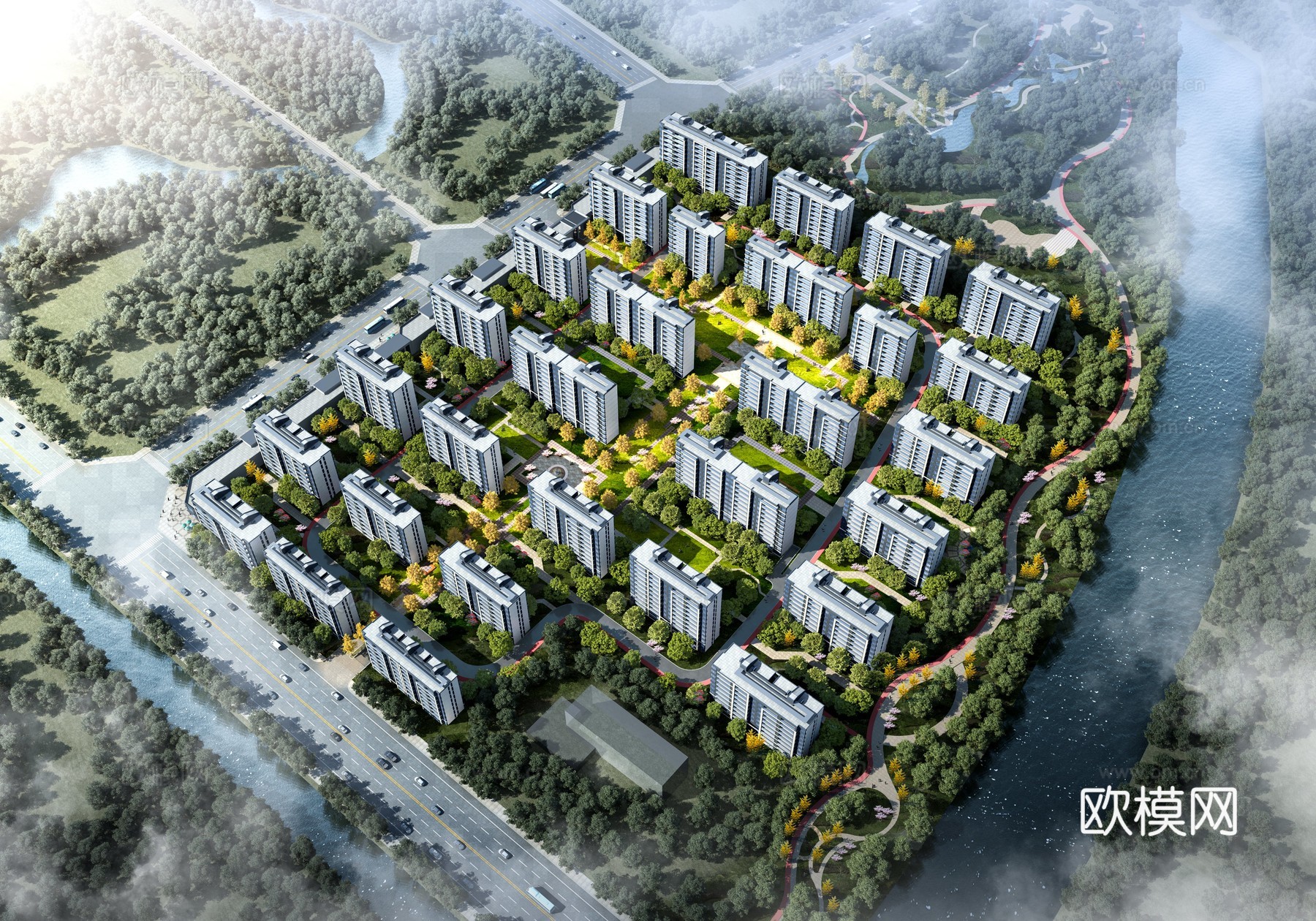 住宅鸟瞰3d模型