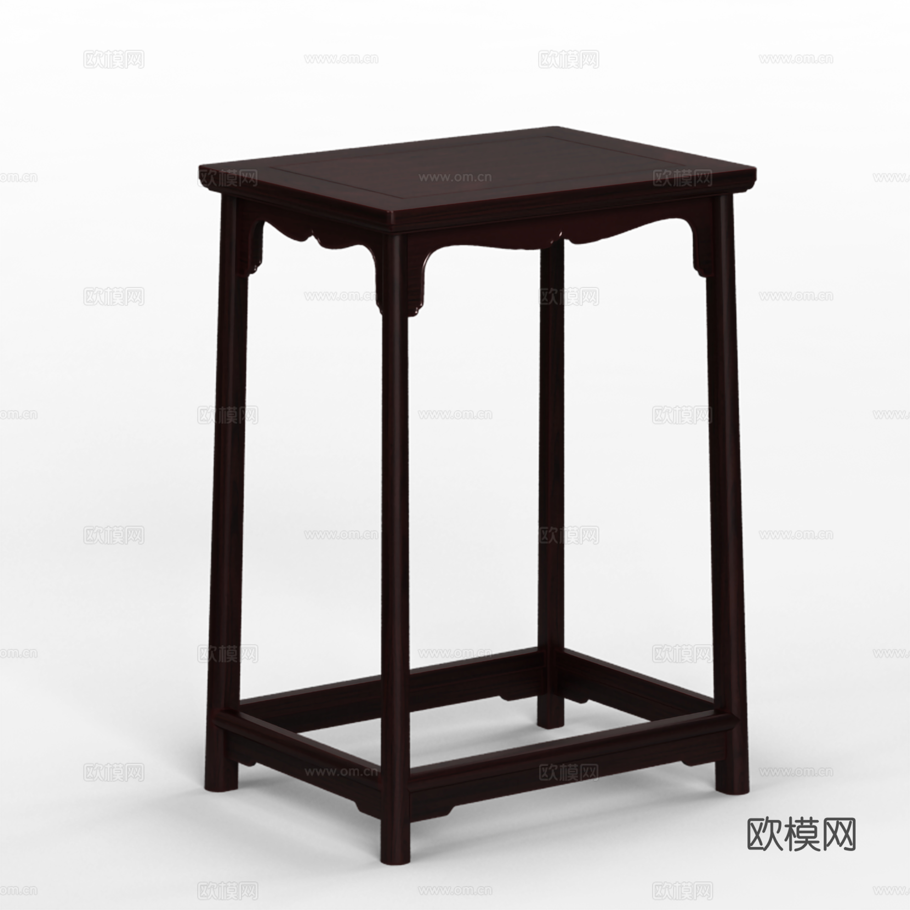 中式小茶几 实木红木3d模型