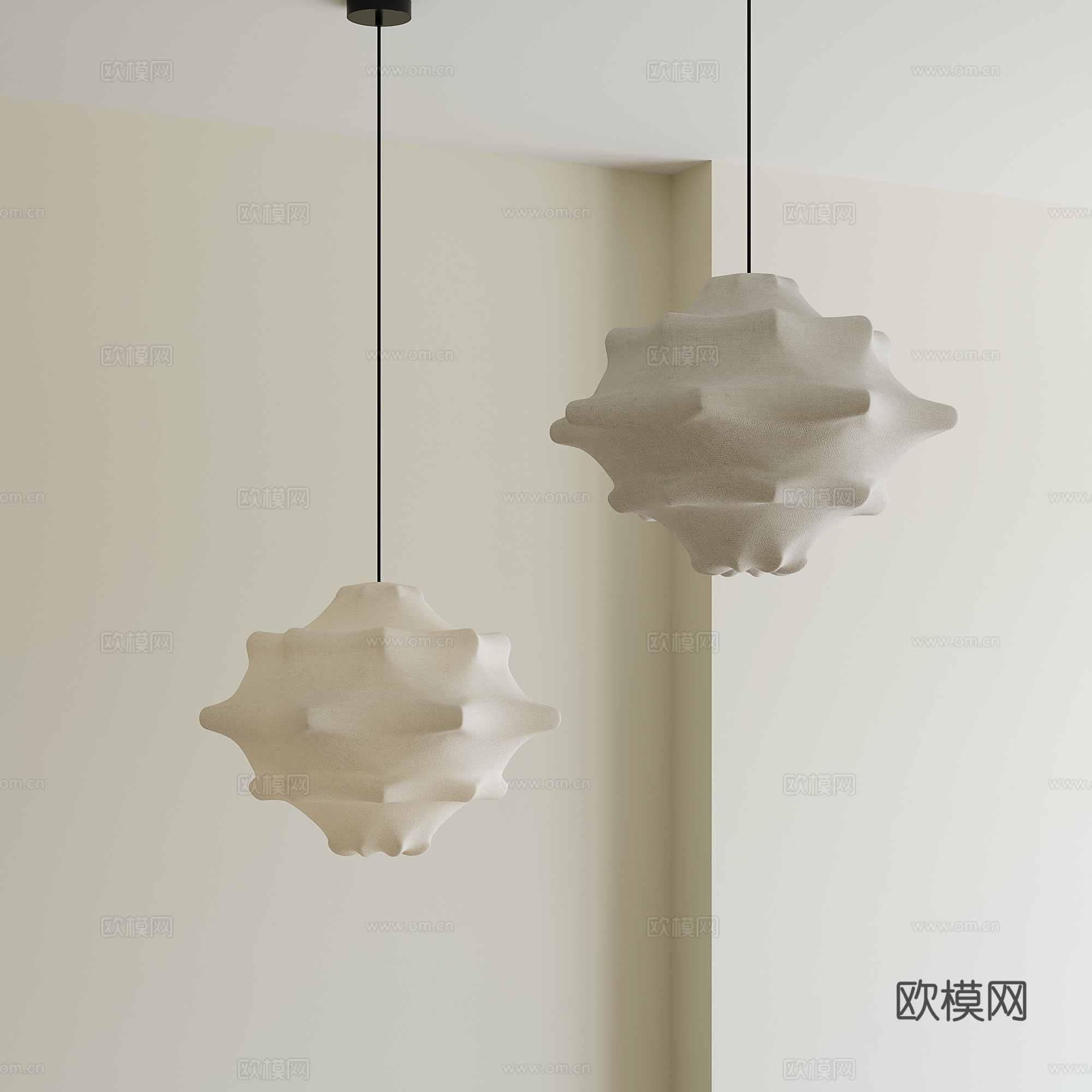中古灯笼吊灯su模型
