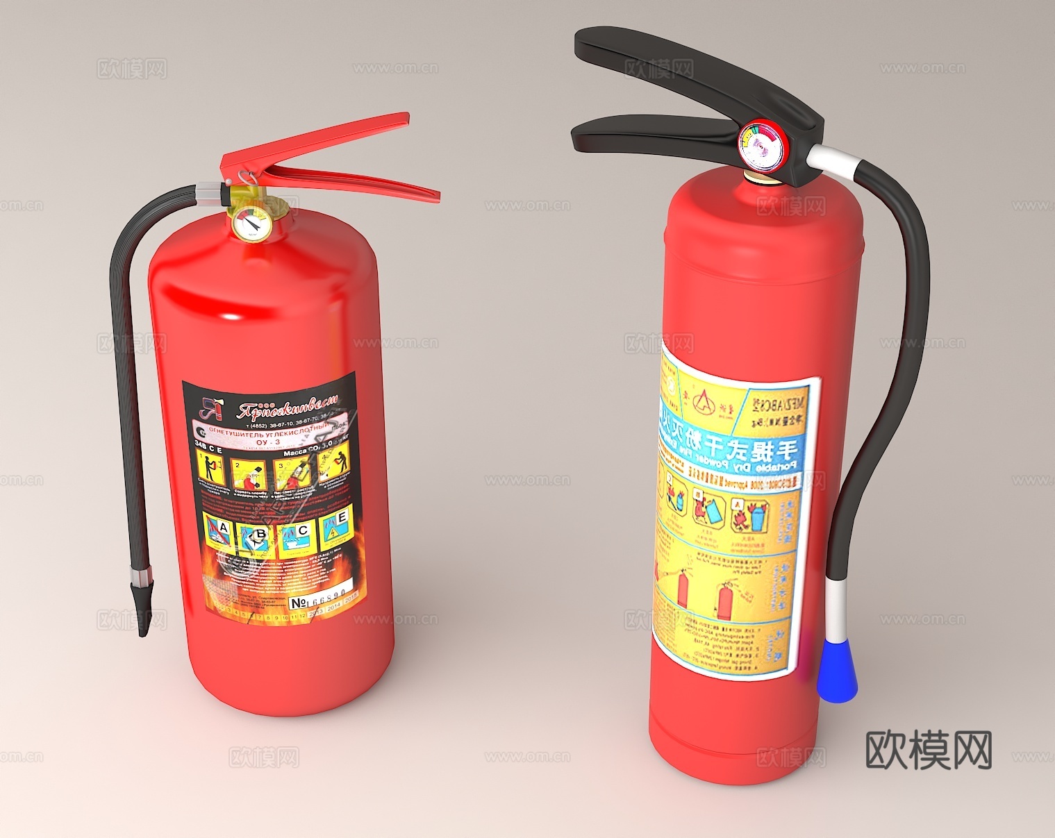 灭火器消防设备 手提式灭火器 消防安全 应急消防设备su模型