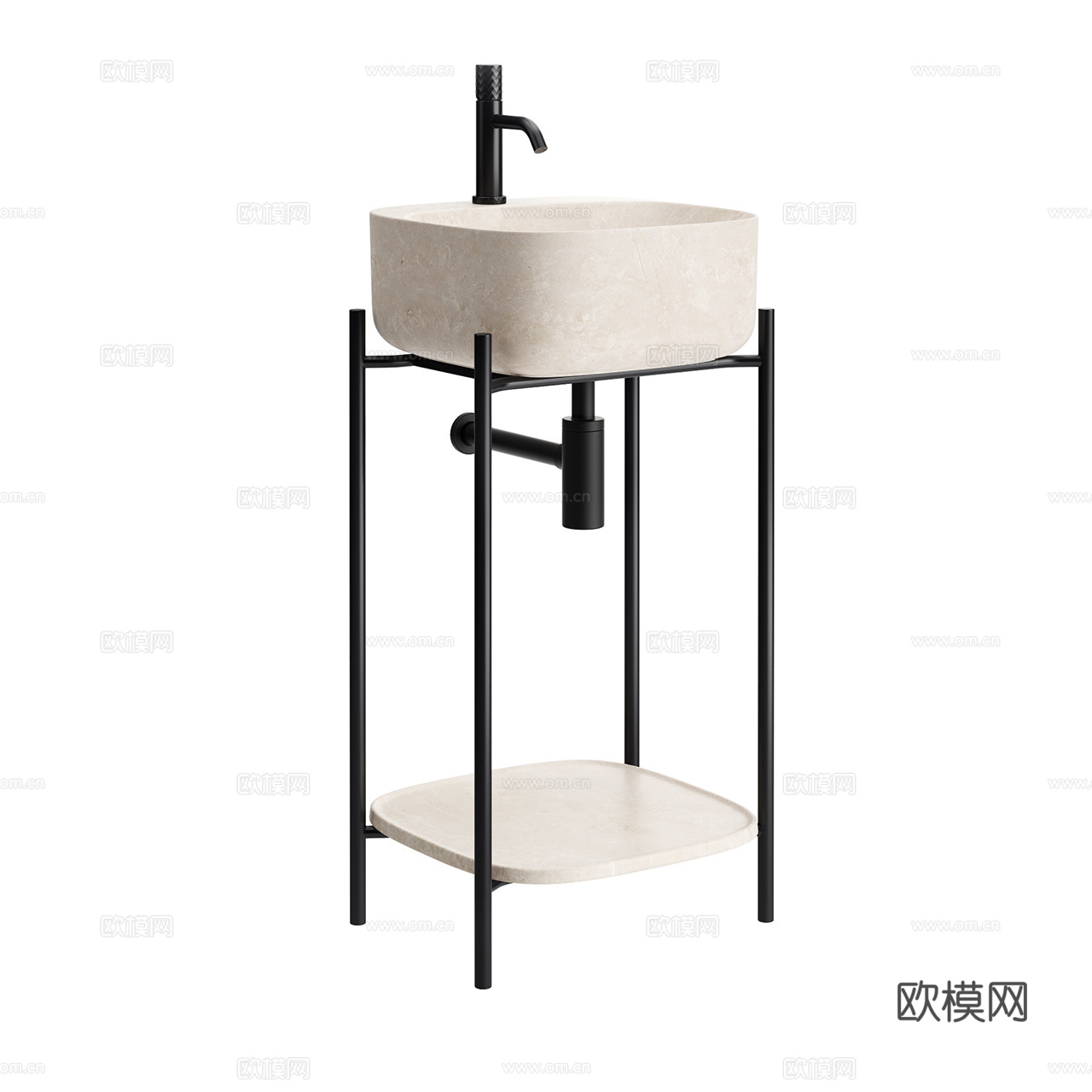Diva 现代洗手台 洗漱台 洗脸盆 洗手盆 台上盆 水龙头3d模型