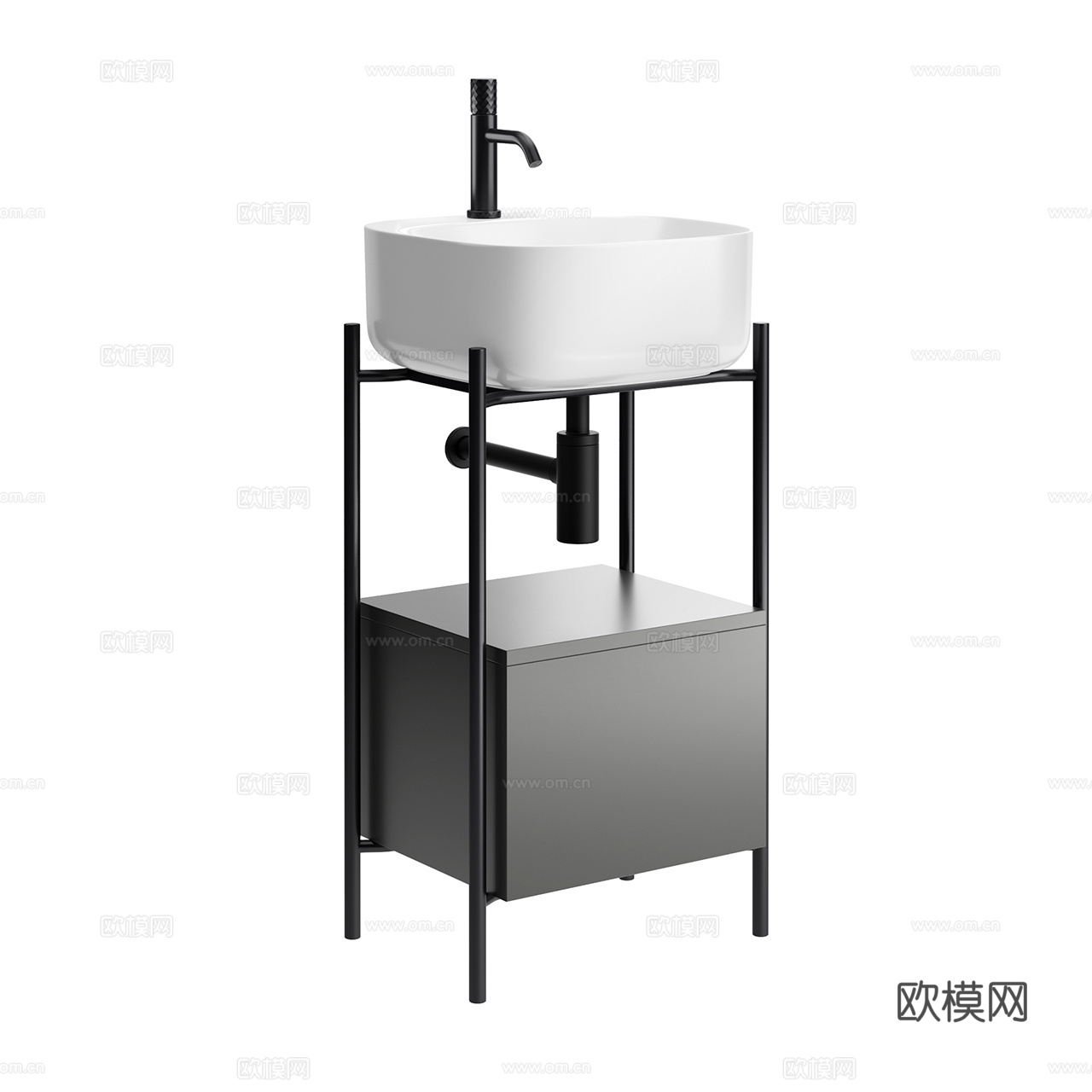 Diva 现代洗手台 洗漱台 洗脸盆 洗手盆 台上盆 水龙头3d模型
