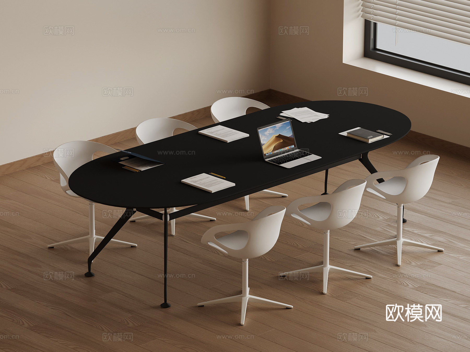 会议桌 现代办公桌椅3d模型