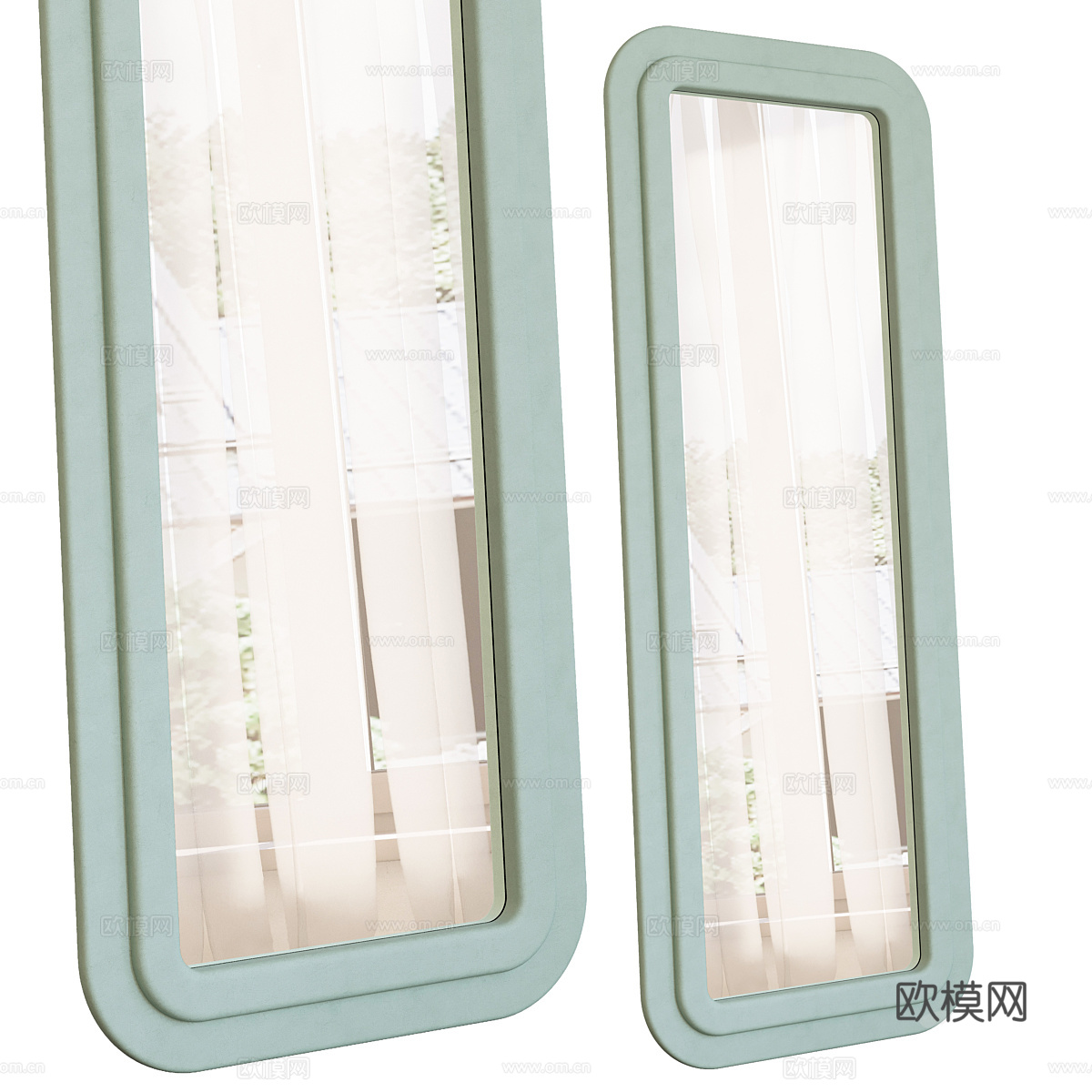 现代北欧装饰镜子3d模型