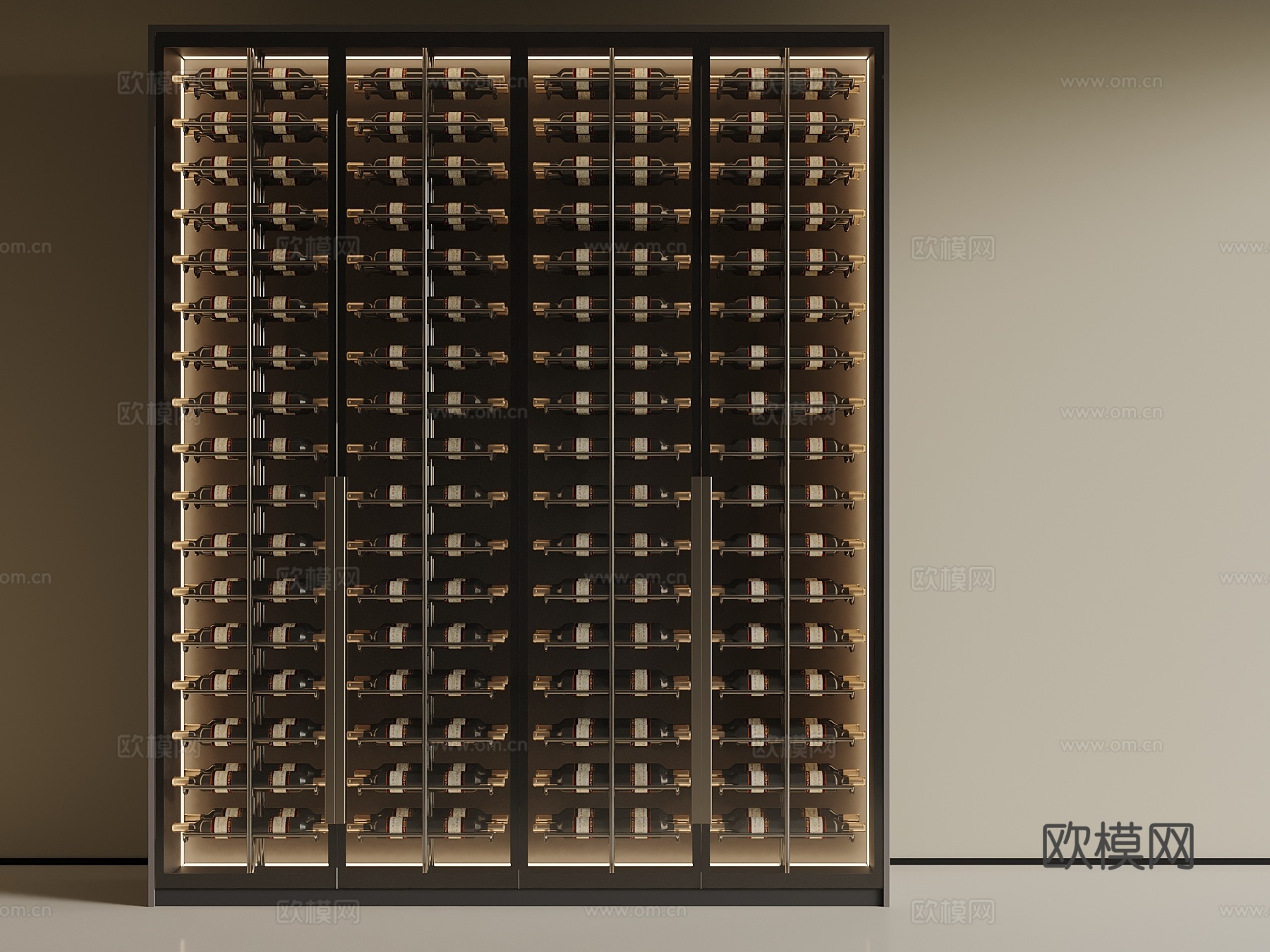现代玻璃酒柜免费3d模型