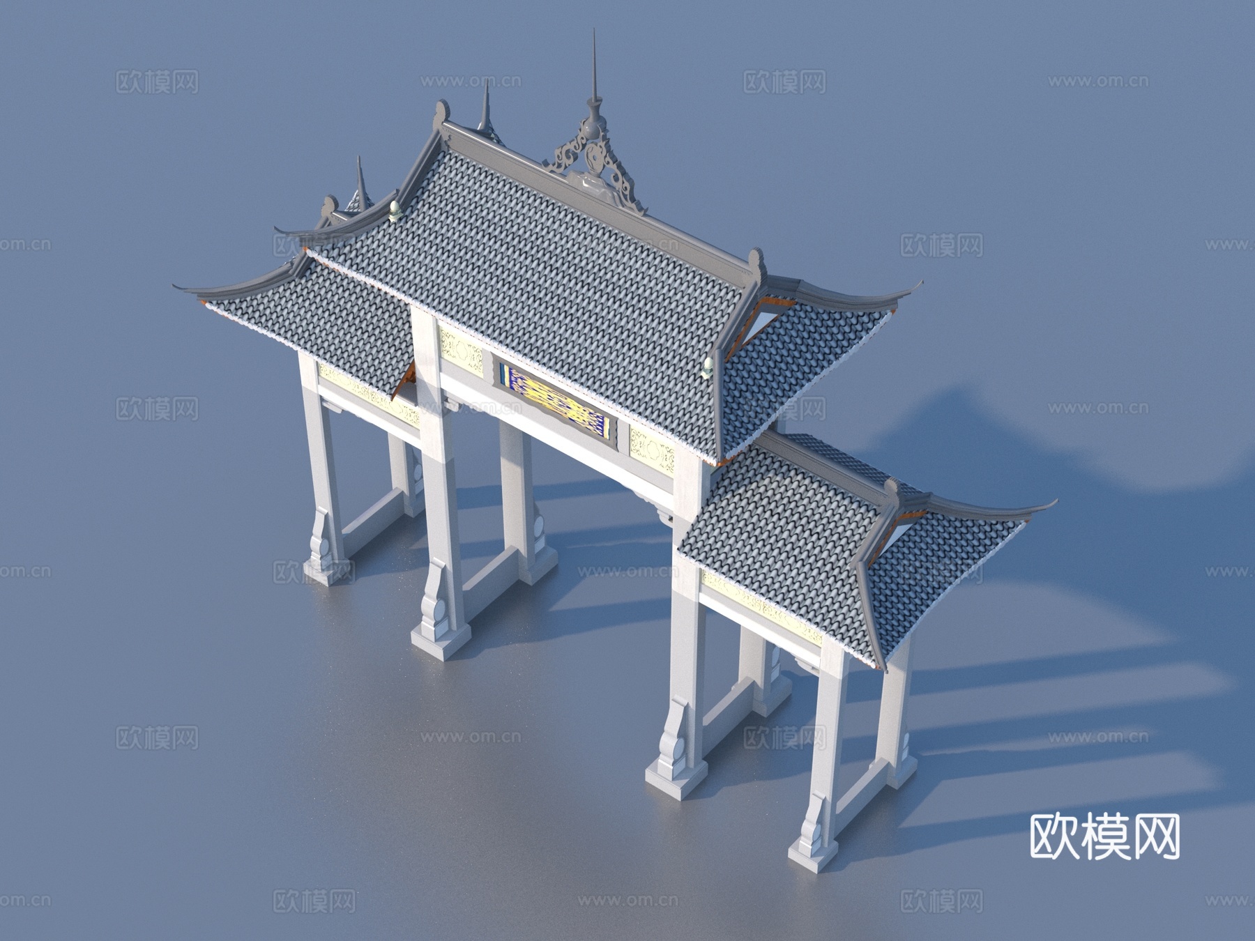 牌坊 古代牌坊 大门 入口su模型