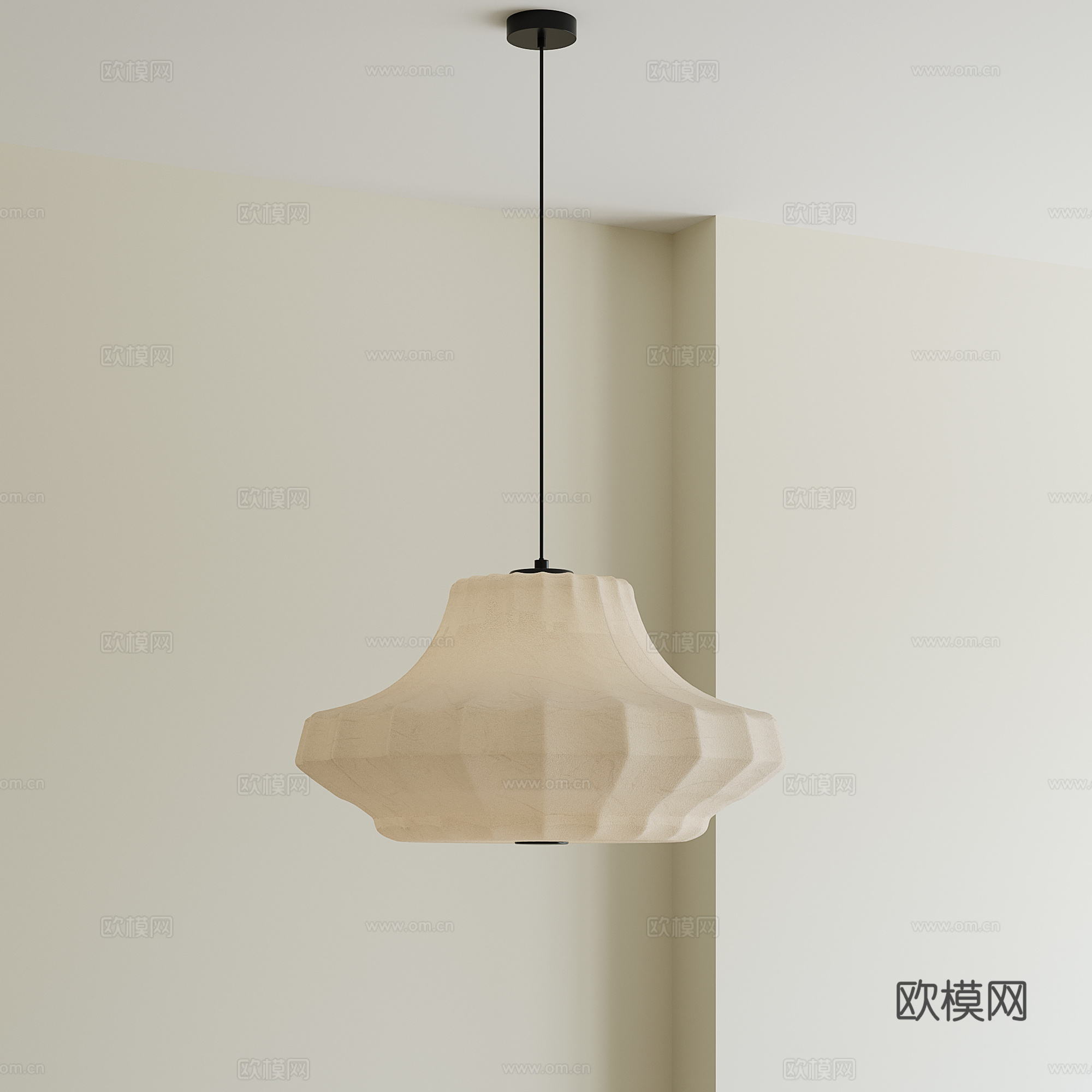 中古灯笼吊灯su模型