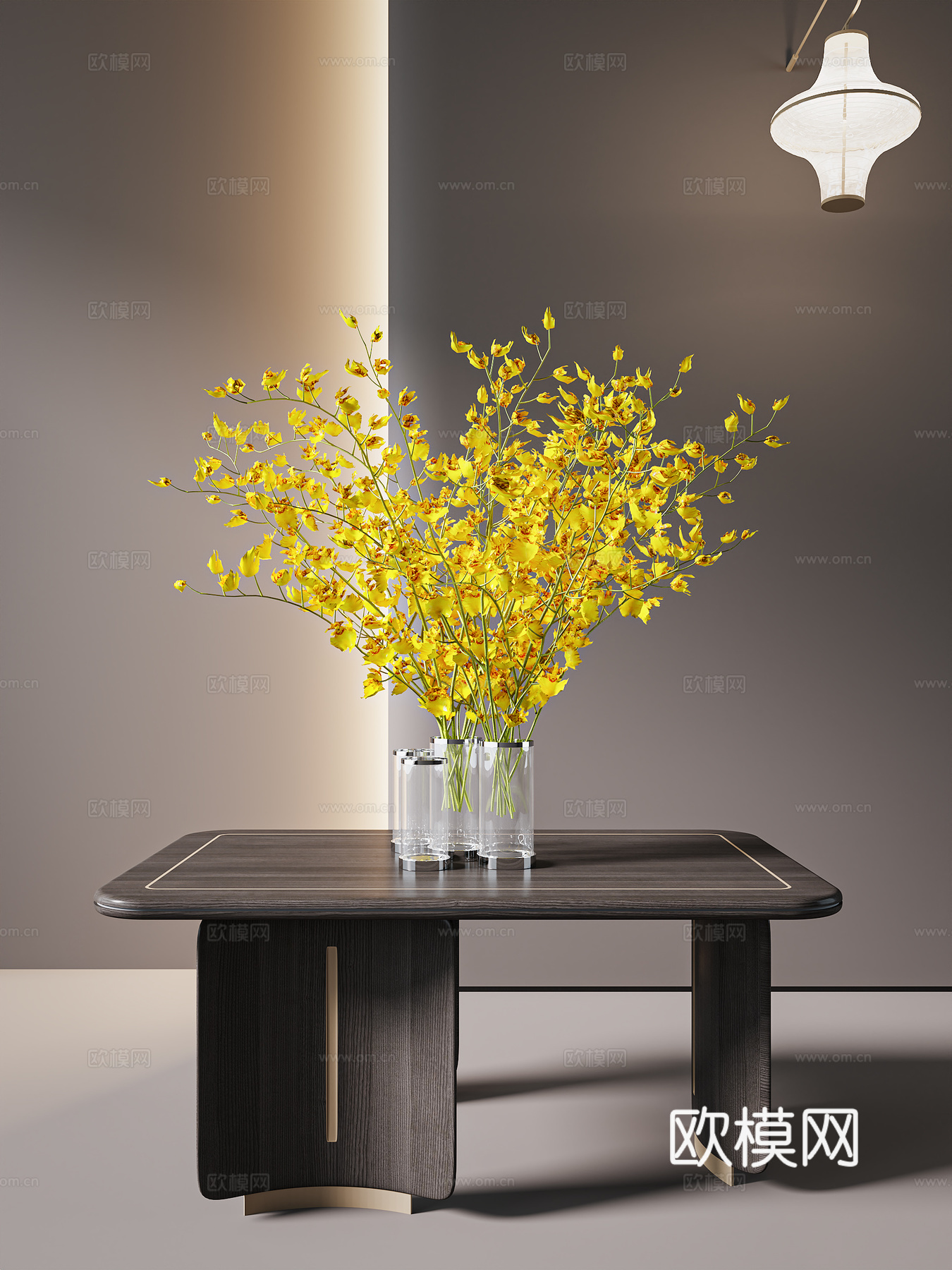 现代花瓶花艺 桌几边几3d模型