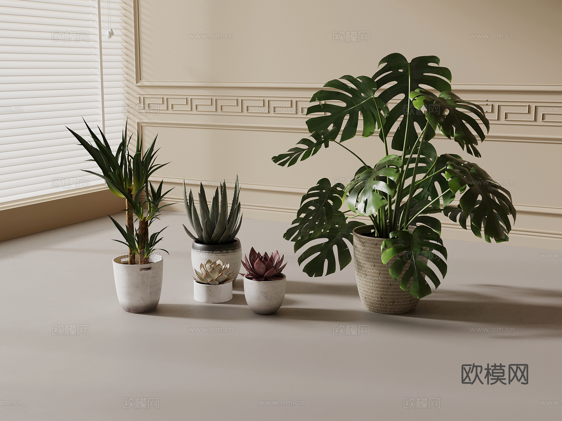现代绿植3d模型