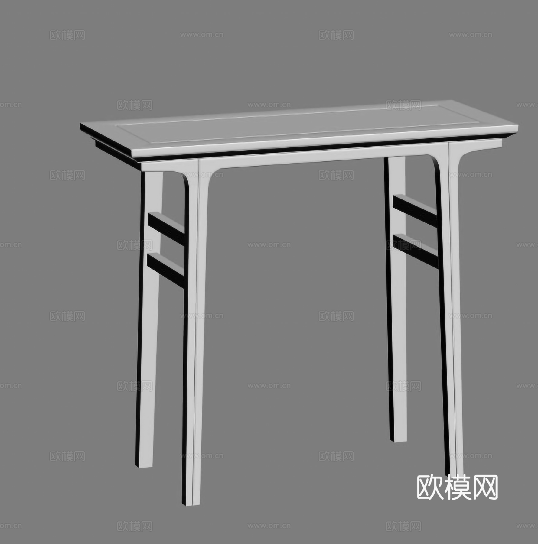 中式小条案 玄关桌 供桌 实木红木3d模型