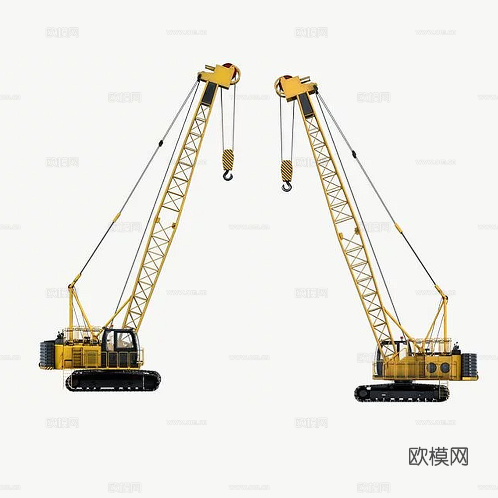 吊车 工程车3d模型