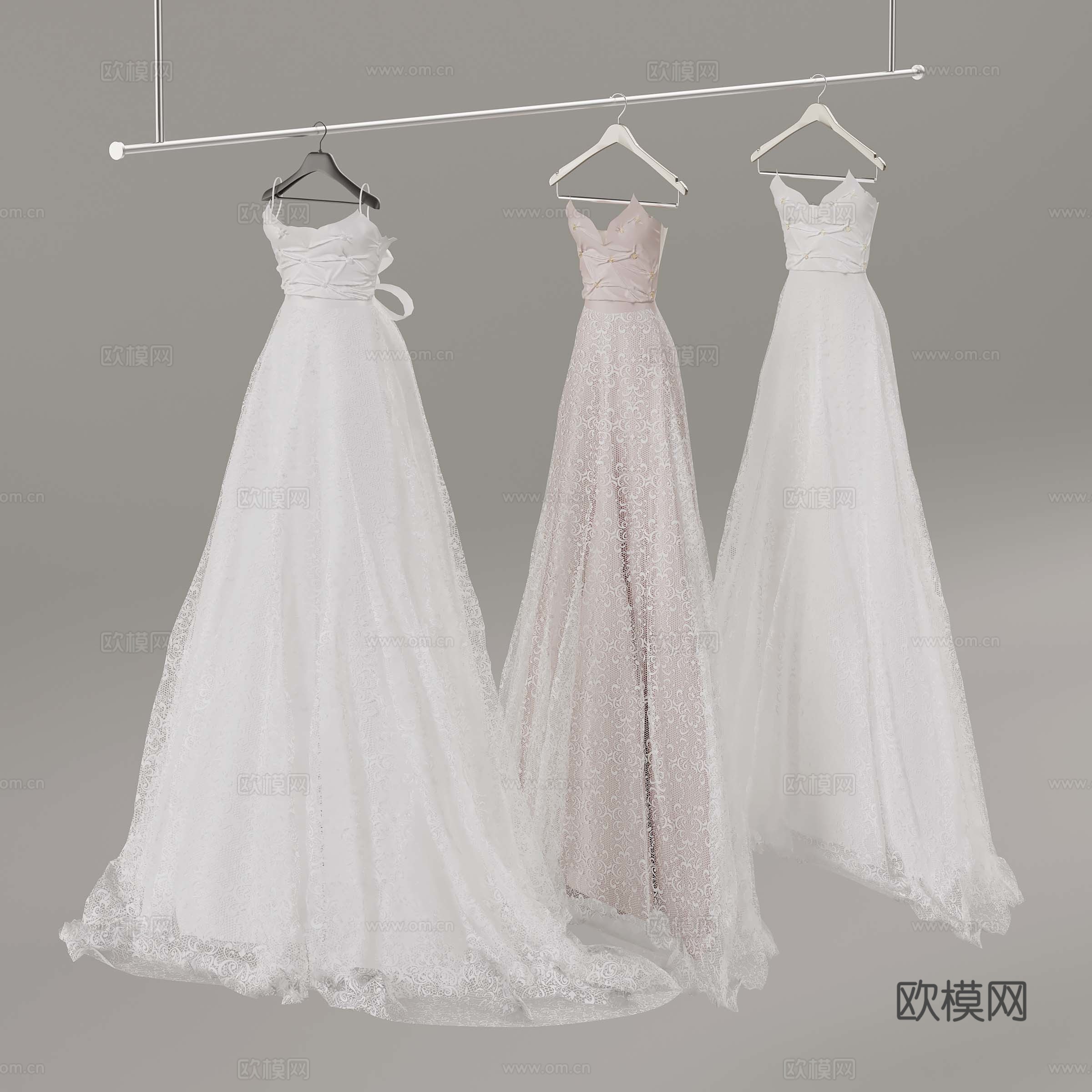 衣服 现代女装服饰 婚纱 礼服3d模型
