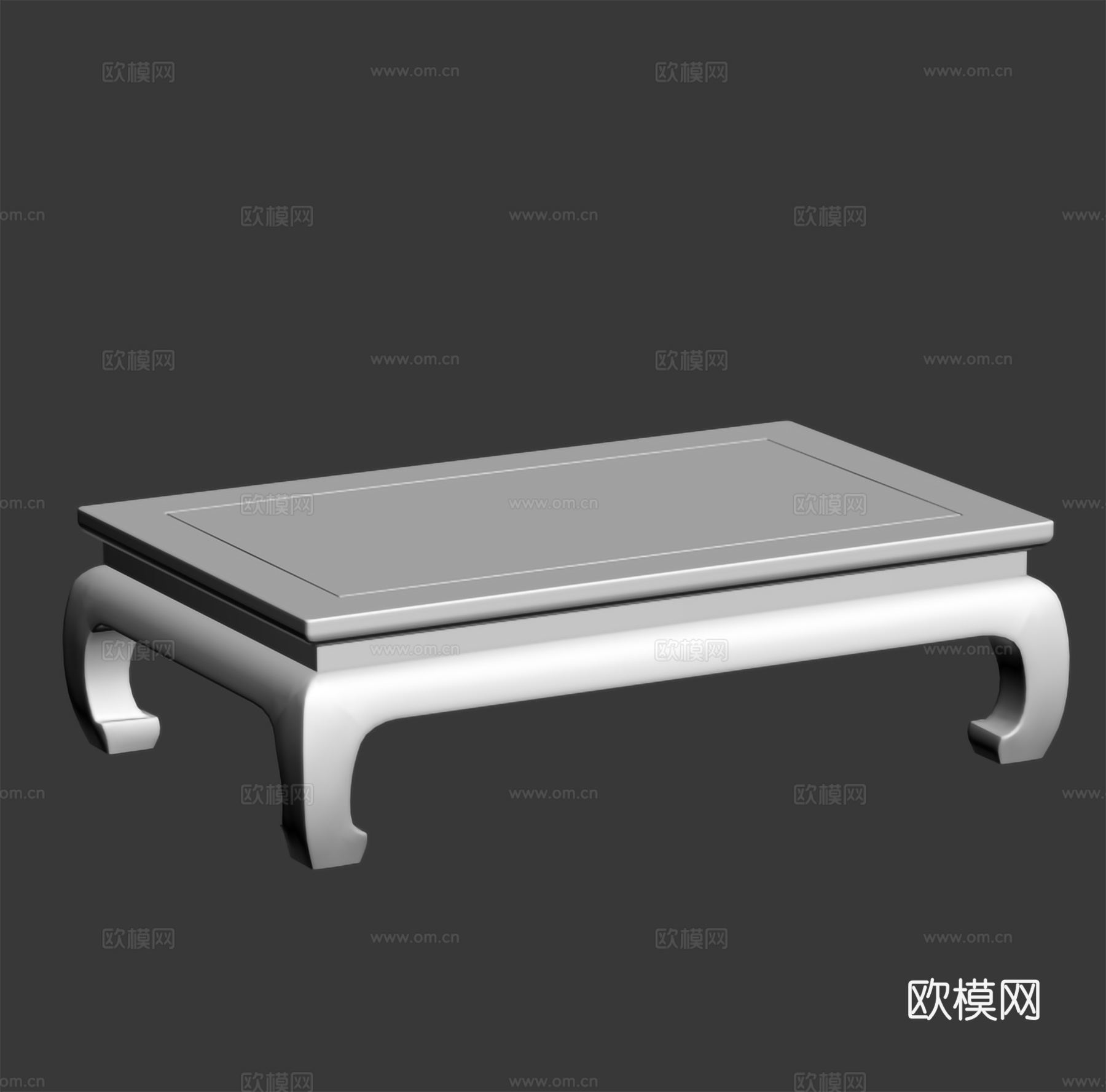 中式茶台 实木红木3d模型
