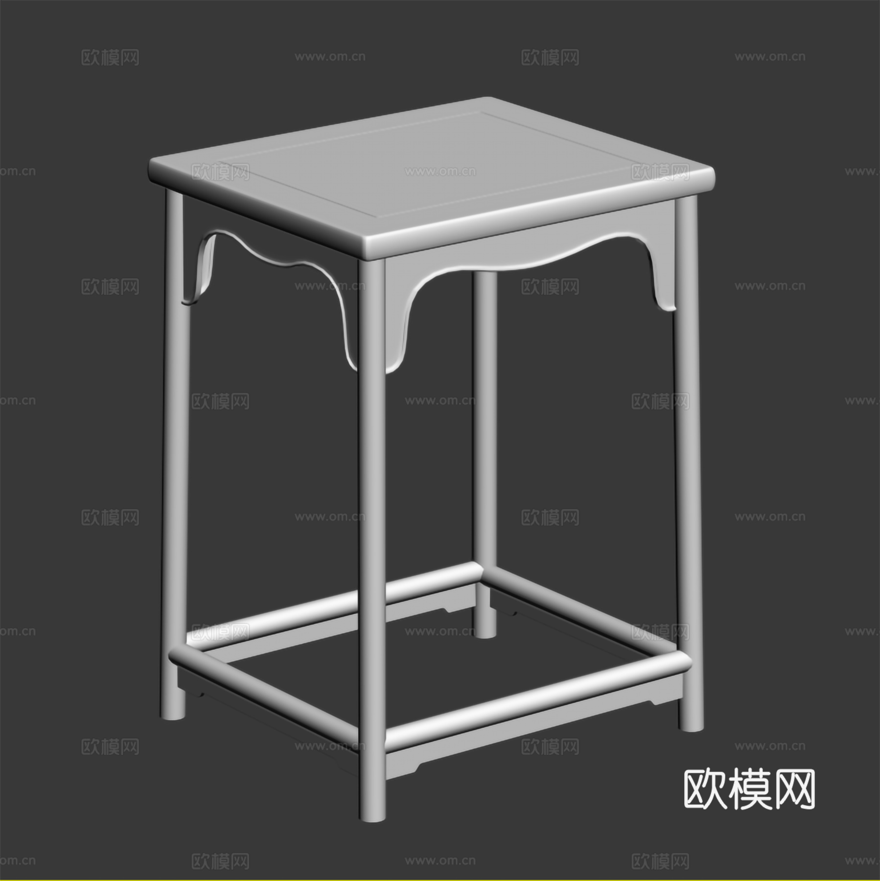 中式小茶几 新中式小茶几 实木红木3d模型
