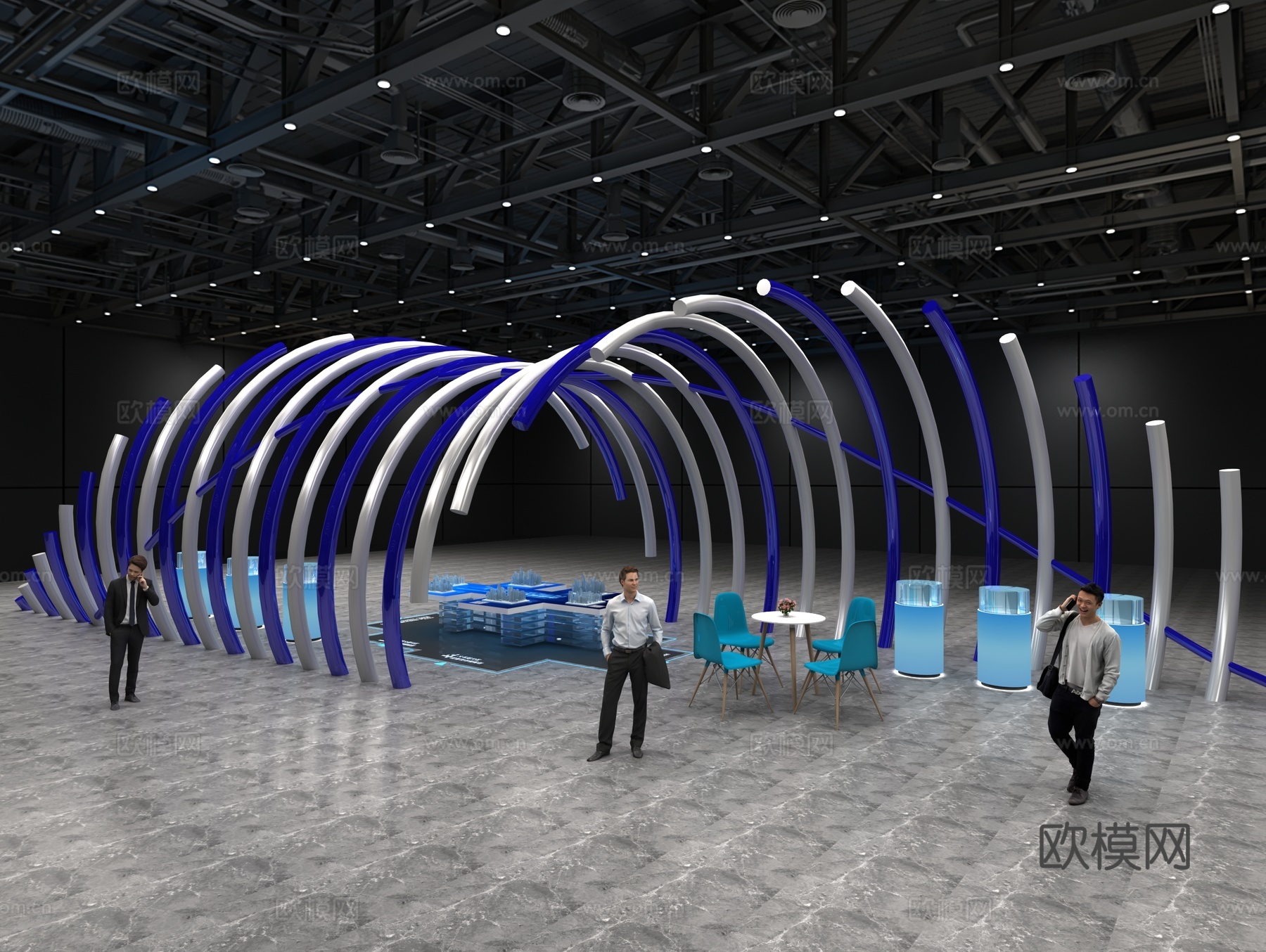 现代展厅3d模型