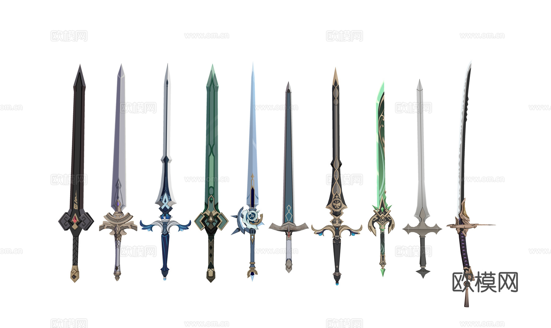 军事器材 游戏道具 刀剑 宝剑 冷兵器3d模型