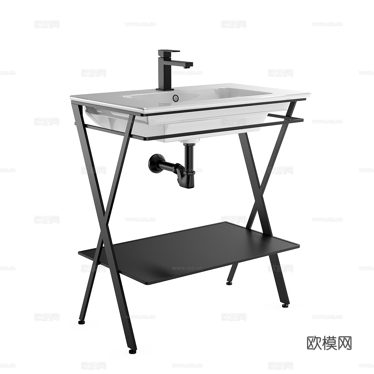 现代意式洗手台 台盆3d模型