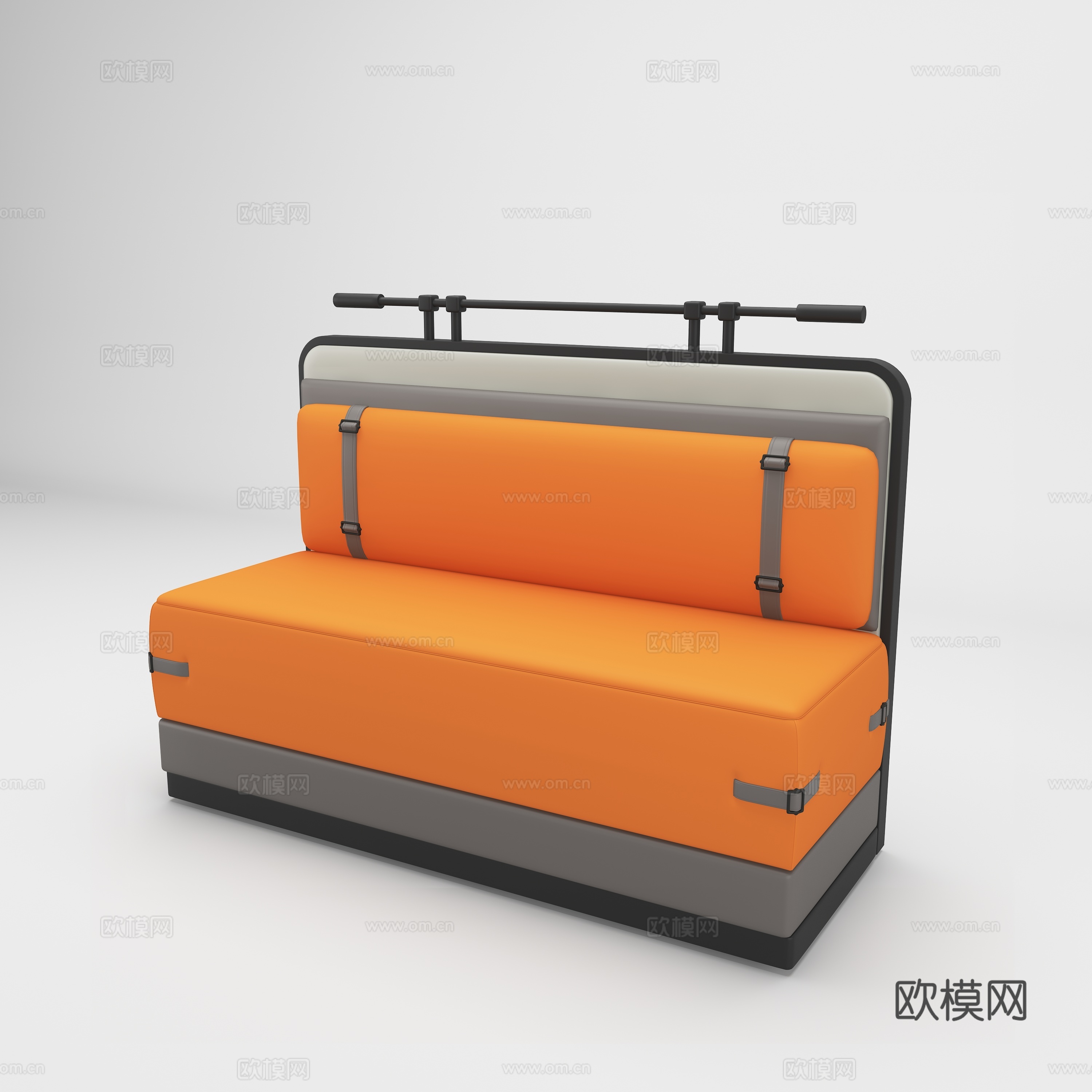 餐饮卡座沙发3d模型