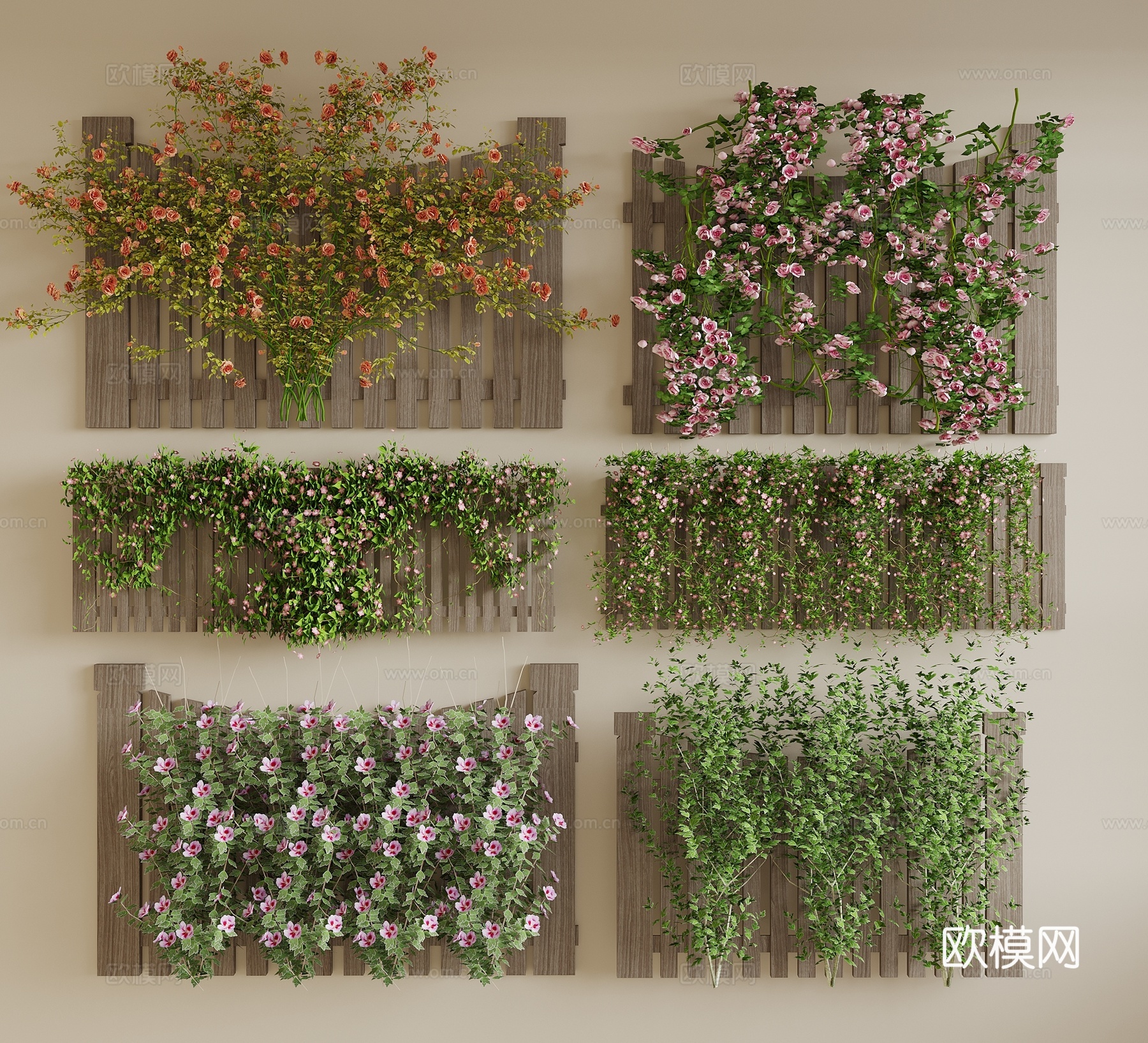 藤蔓 围栏 爬藤 月季 栅栏3d模型