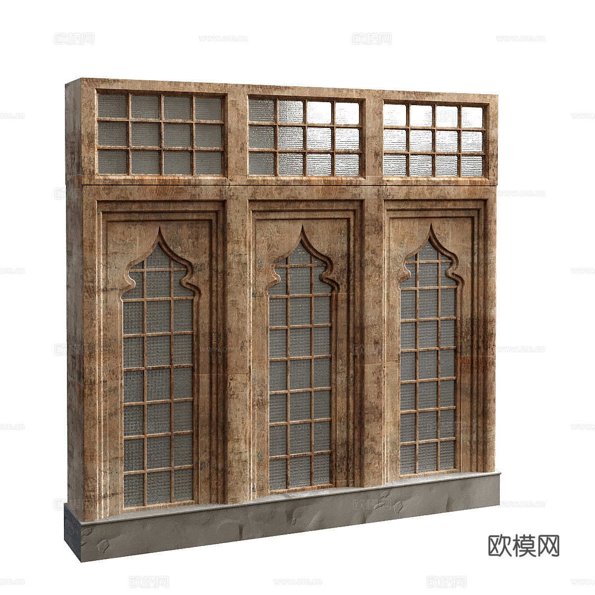 老式阿拉伯木窗 土耳其门窗3d模型