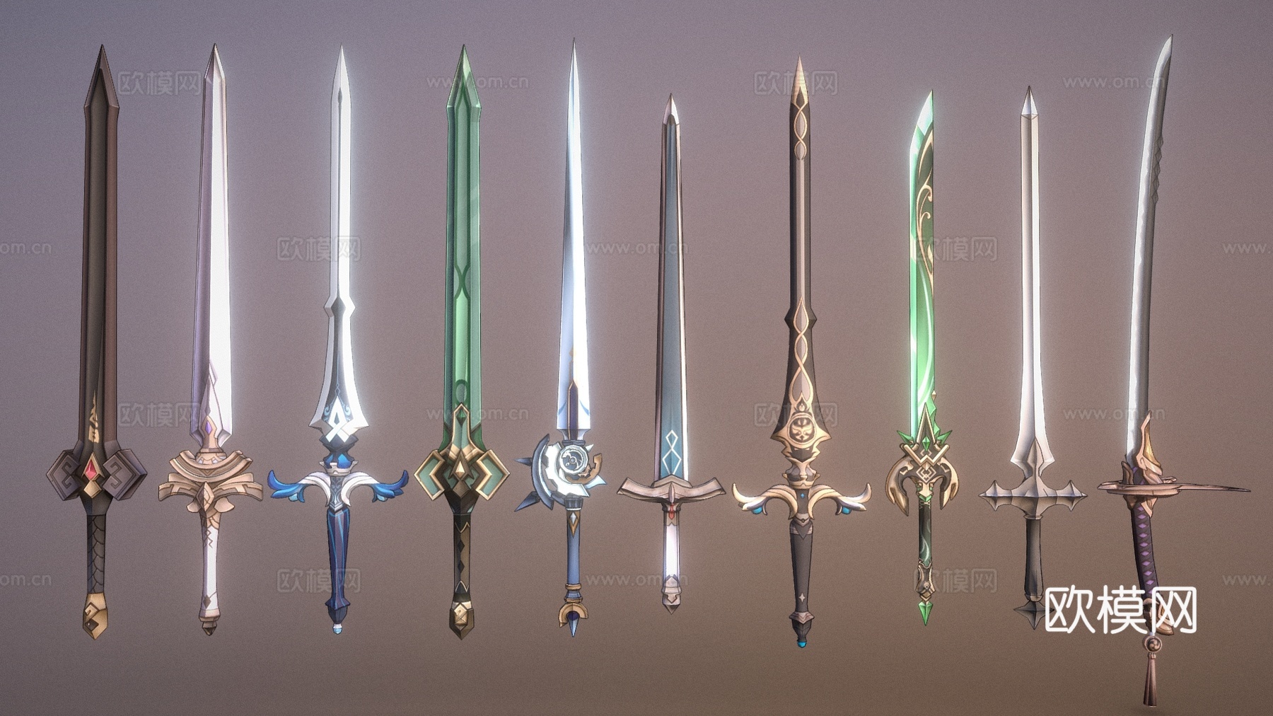 军事器材 游戏道具 刀剑 宝剑 冷兵器3d模型