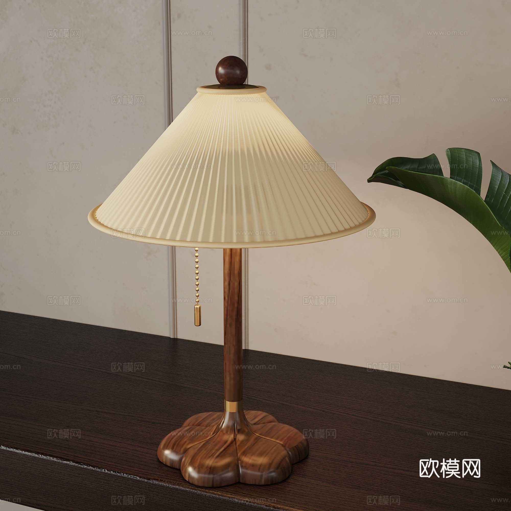 35法式中古风台灯3d模型