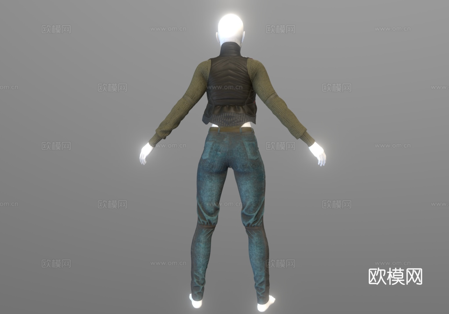 模特 现代衣服模特 商展模特3d模型